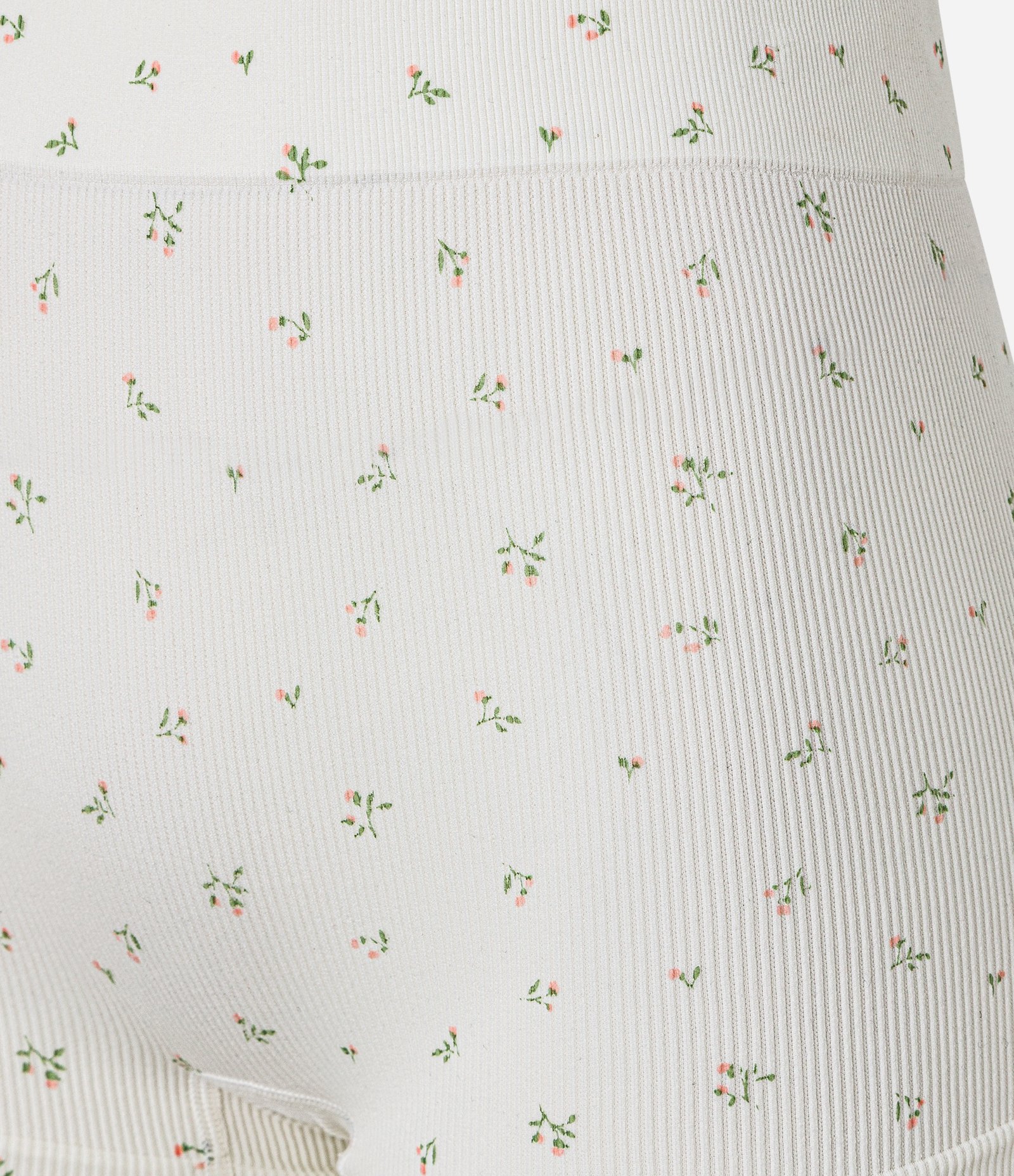 Calcinha Boyshort Seamless Texturizada com Estampa Floral Off White 7
