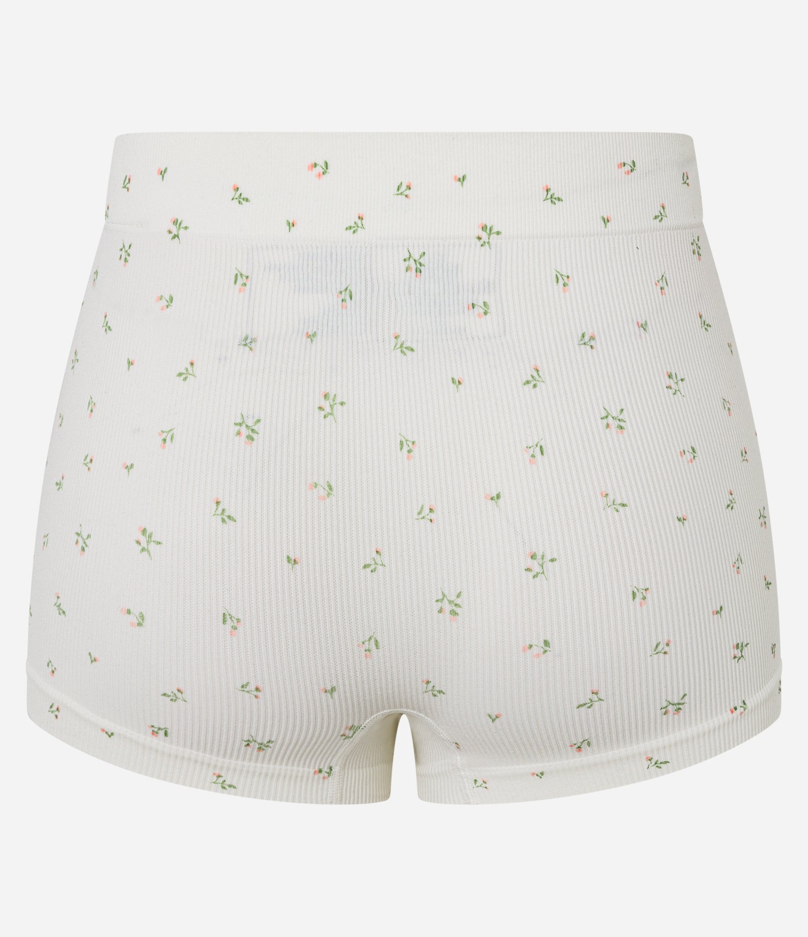 Calcinha Boyshort Seamless Texturizada com Estampa Floral Off White 8