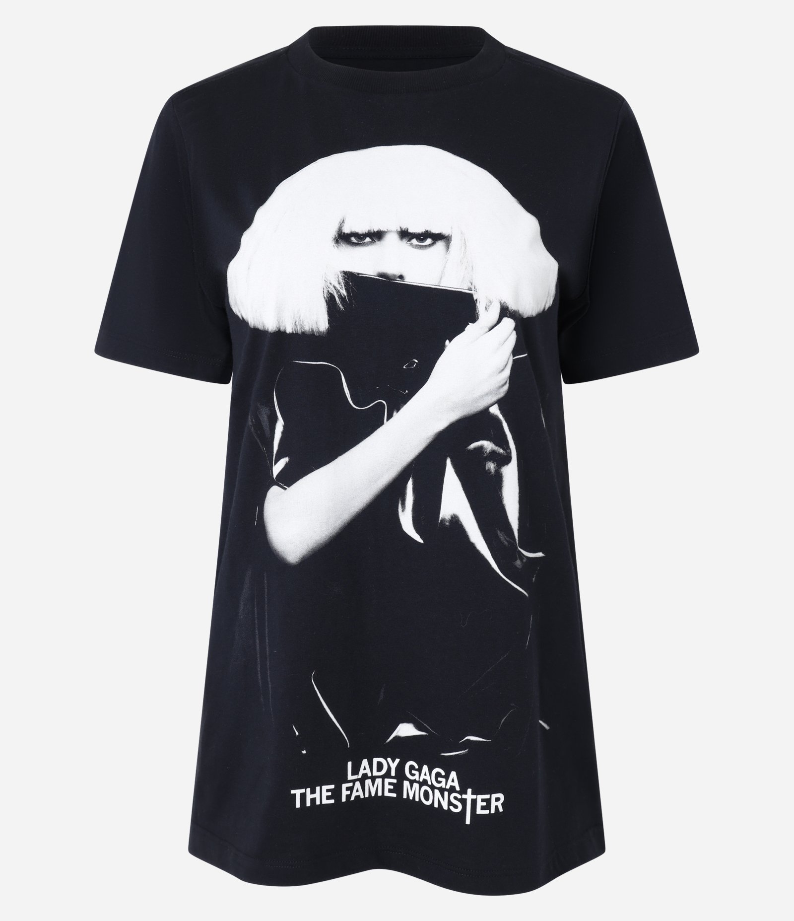 Camiseta T-shirt em Algodão com Estampa Lady Gaga Preto 4