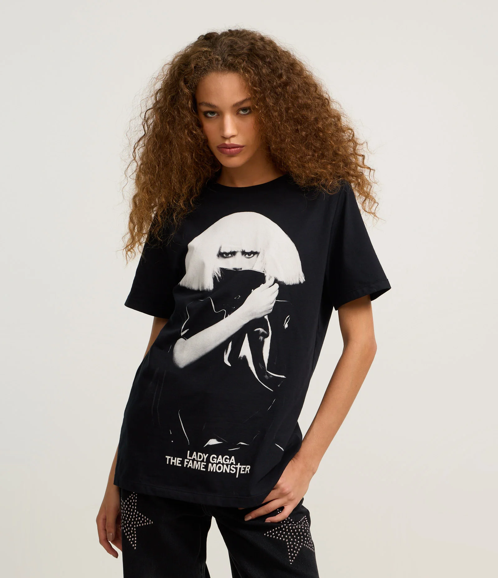 Lady Gaga The Fame Monster Tシャツ　Sサイズ Camiseta T-shirt em Algodão com Estampa Lady Gaga Preto