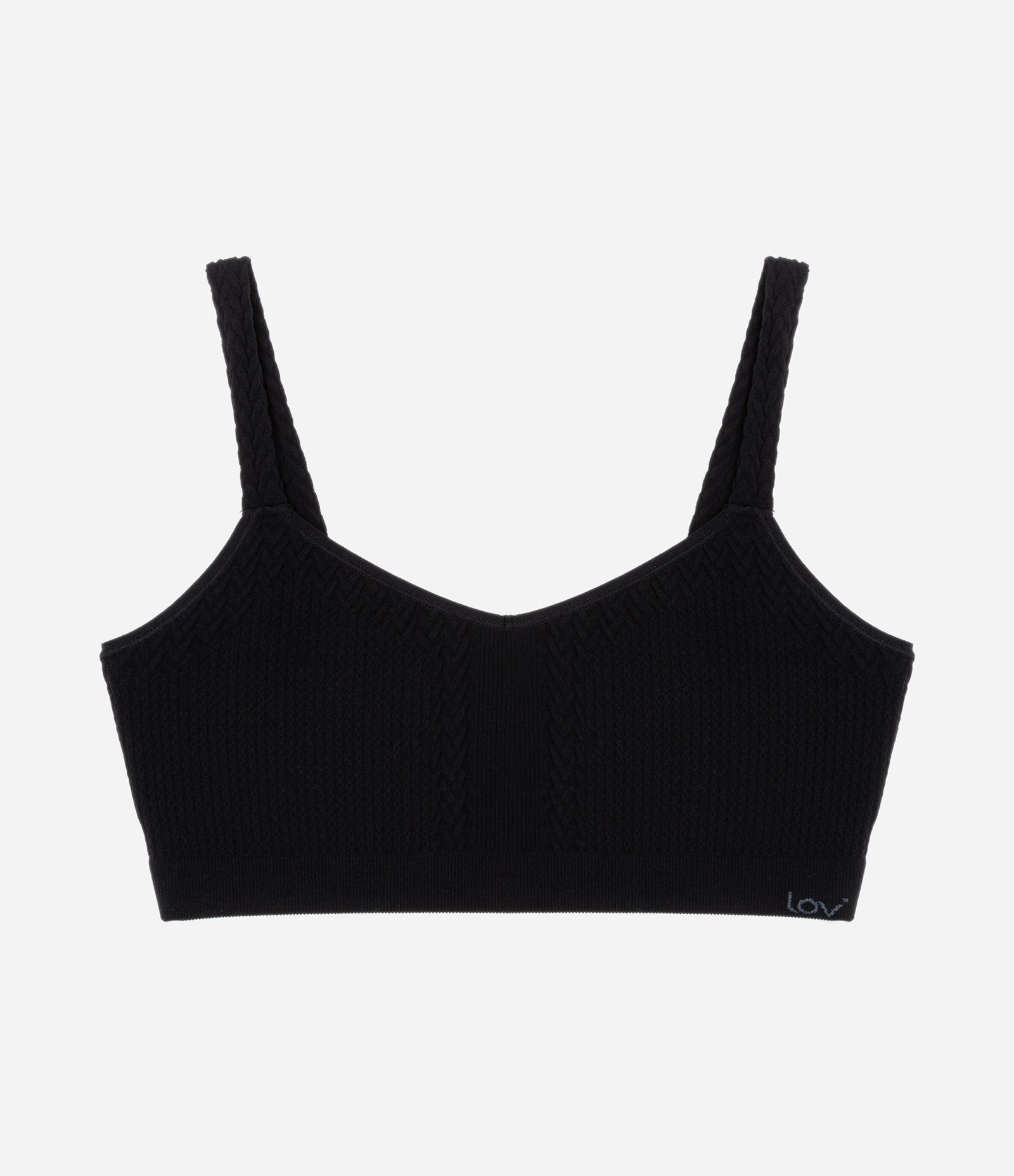 Sutiã Top em Poliamida Sem Bojo e Sem Costura Preto 5