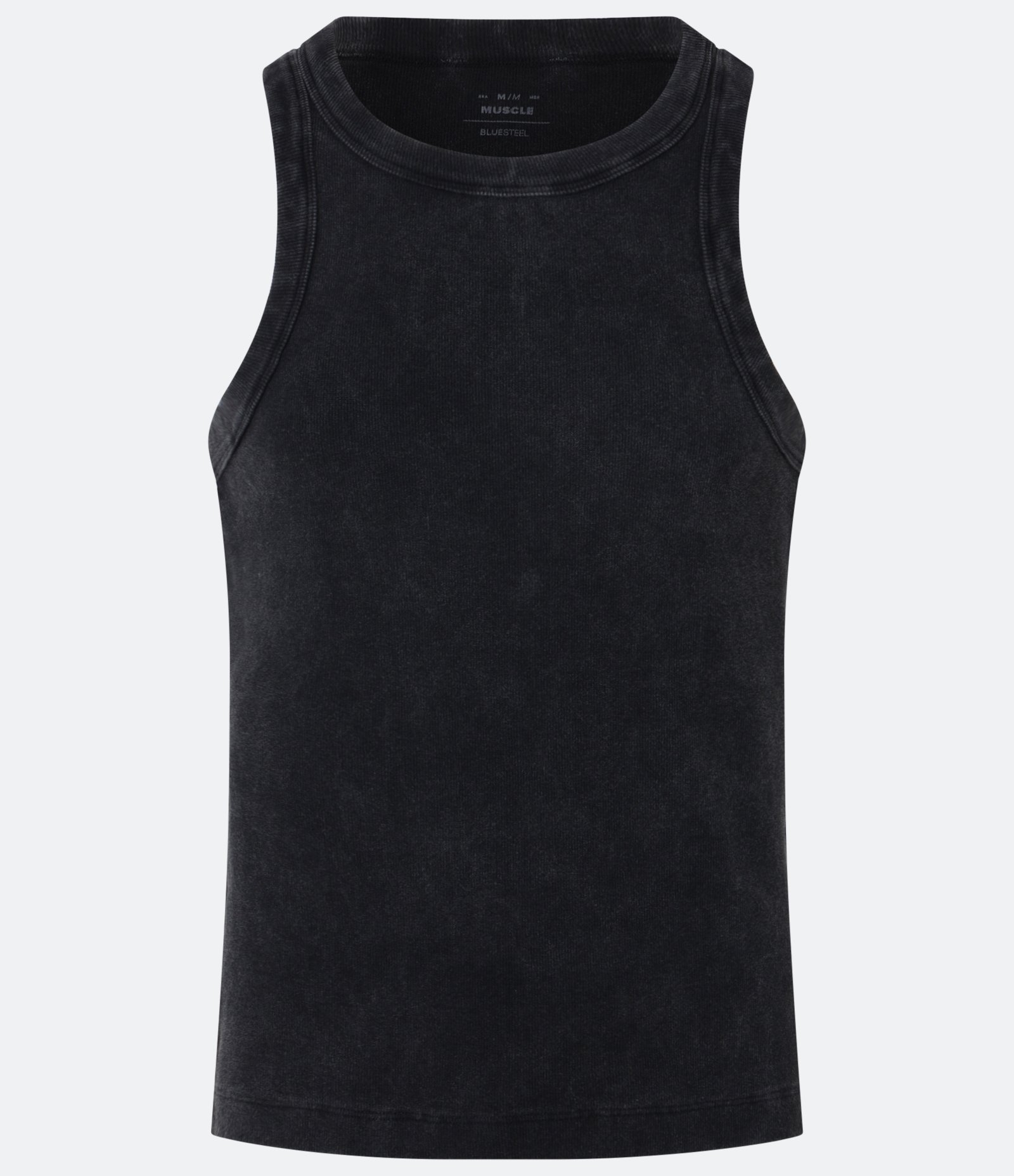 Regata Muscle em Ribana Estonada com Puídos Preto 7