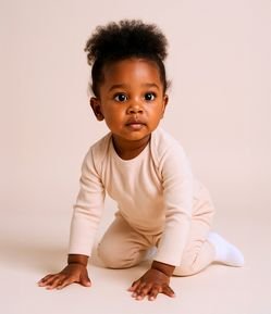 Conjunto Infantil em Ribana Básico - Tam RN a 18 meses