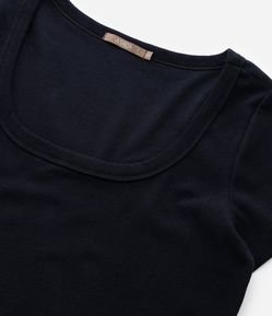 Blusa em Ribana com Decote Curve & Plus Size