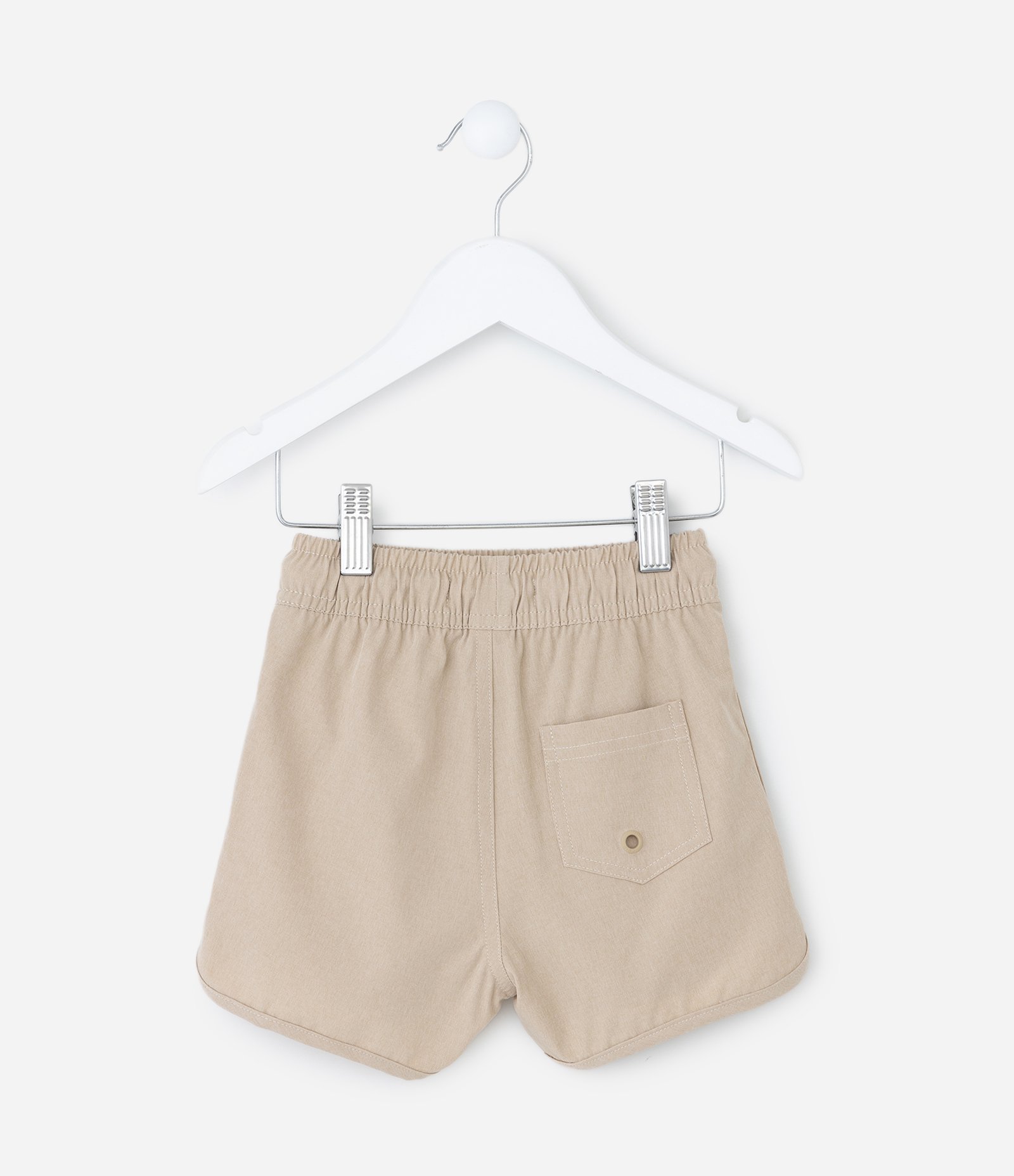 Bermuda Básica Infantil em Microfibra l - Tam1 a 6 Anos Marrom 2