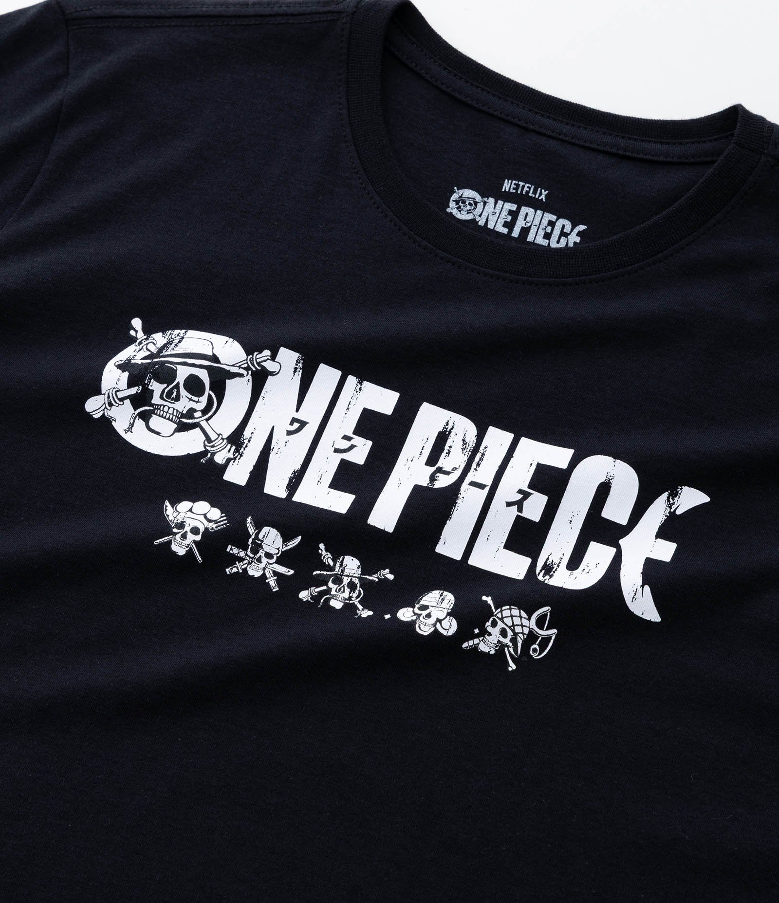 Camiseta Infantil com Estampa One Piece - Tam 5 a 14 Anos Preto 4