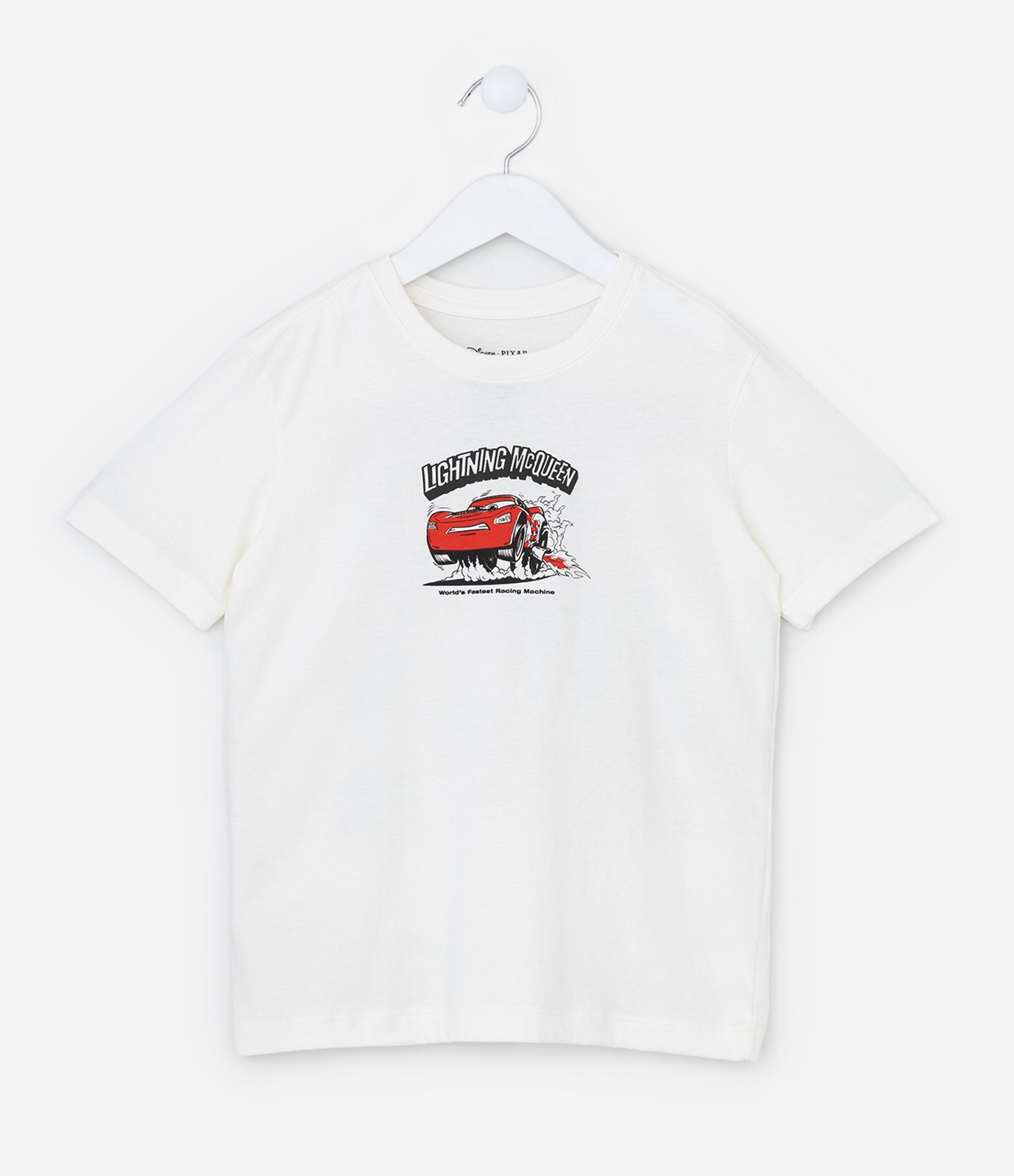 Camiseta Infantil com Estampa Frente e Costas Carros - Tam 3 a 10 Anos Branco 2