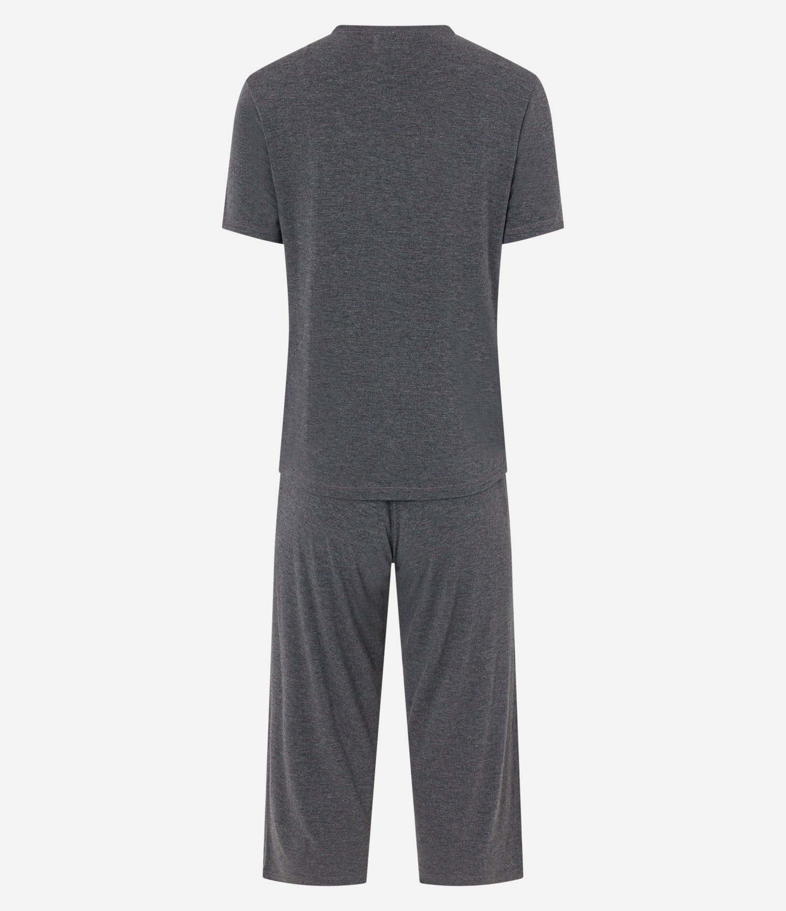 Pijama Americano Capri em Viscose com Detalhe Contrastante Cinza 6