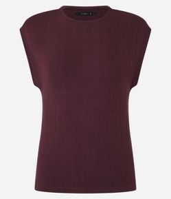 Blusa em Ribana com Manga Sem Cava