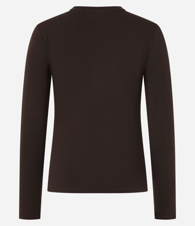 Blusa em Algodão com Gola Redonda