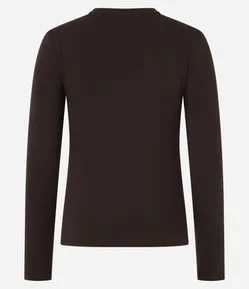 Blusa em Algodão com Gola Redonda