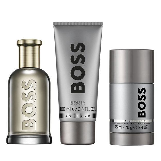 Coffret Perfume Hugo Boss Bottled Eau de Parfum 100ml + Gel de Banho 100ml + Desodorante Spray 75ml