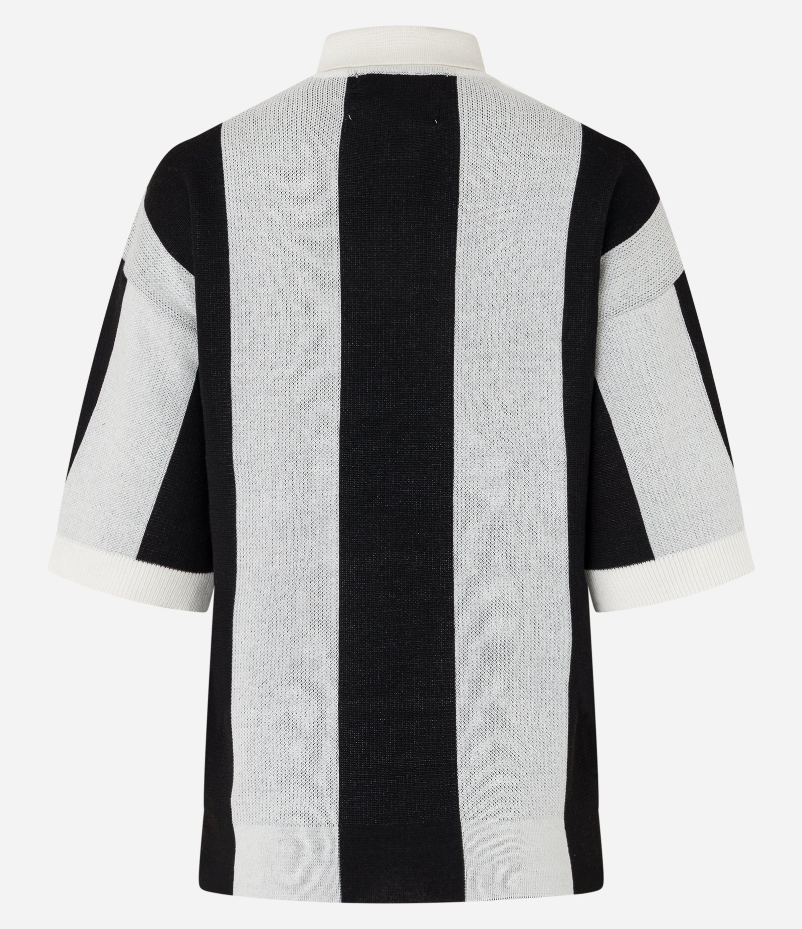 Camiseta em Tricô com Listras e Lettering Hello Kitty Branco/Preto 6