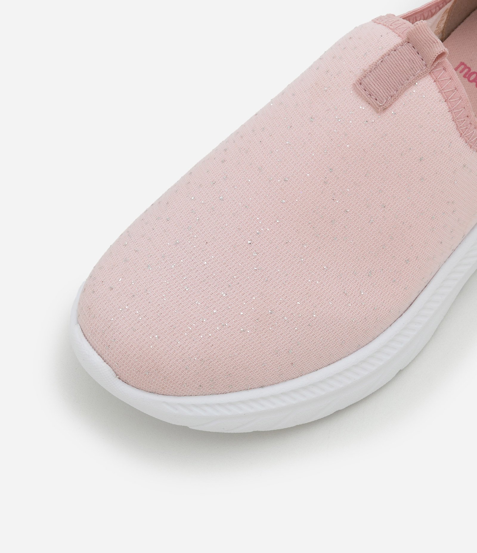 Tenis Knit Infantil com Brilhinhos Molekinha - Tam 26 ao 35 Rosa 4