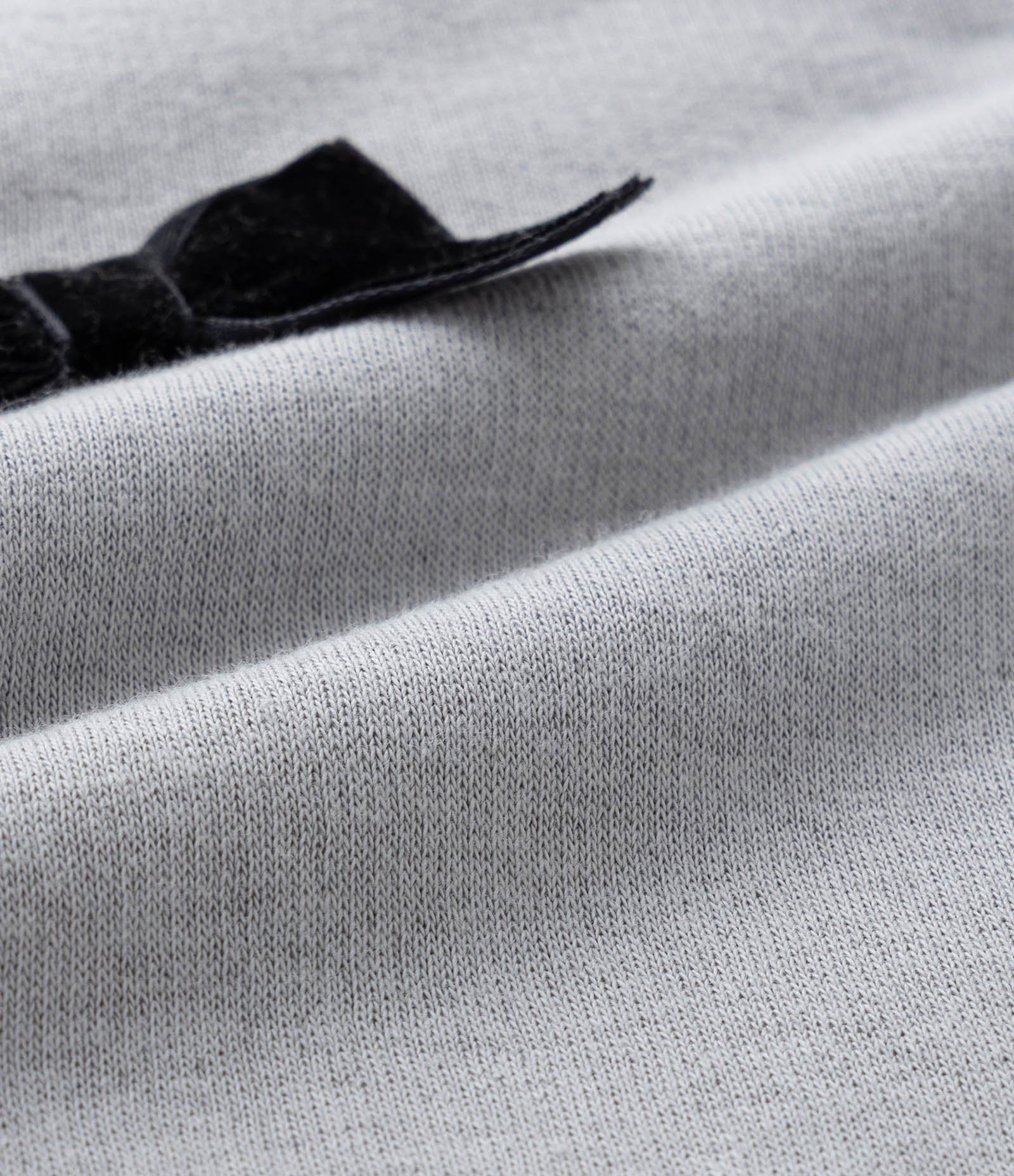 Casaco Infantil com Lacinhos de Veludo Aplicados - Tam 1 a 6 Anos Cinza 3