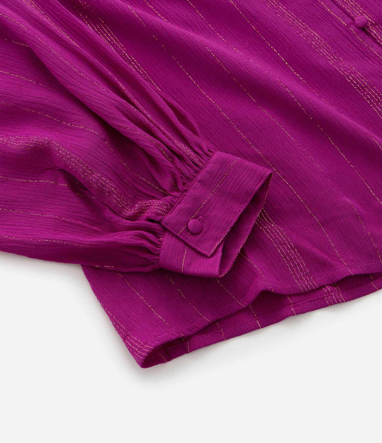 Blusa Bata em Viscose com Fios Metalizados Curve & Plus Size Magenta 8