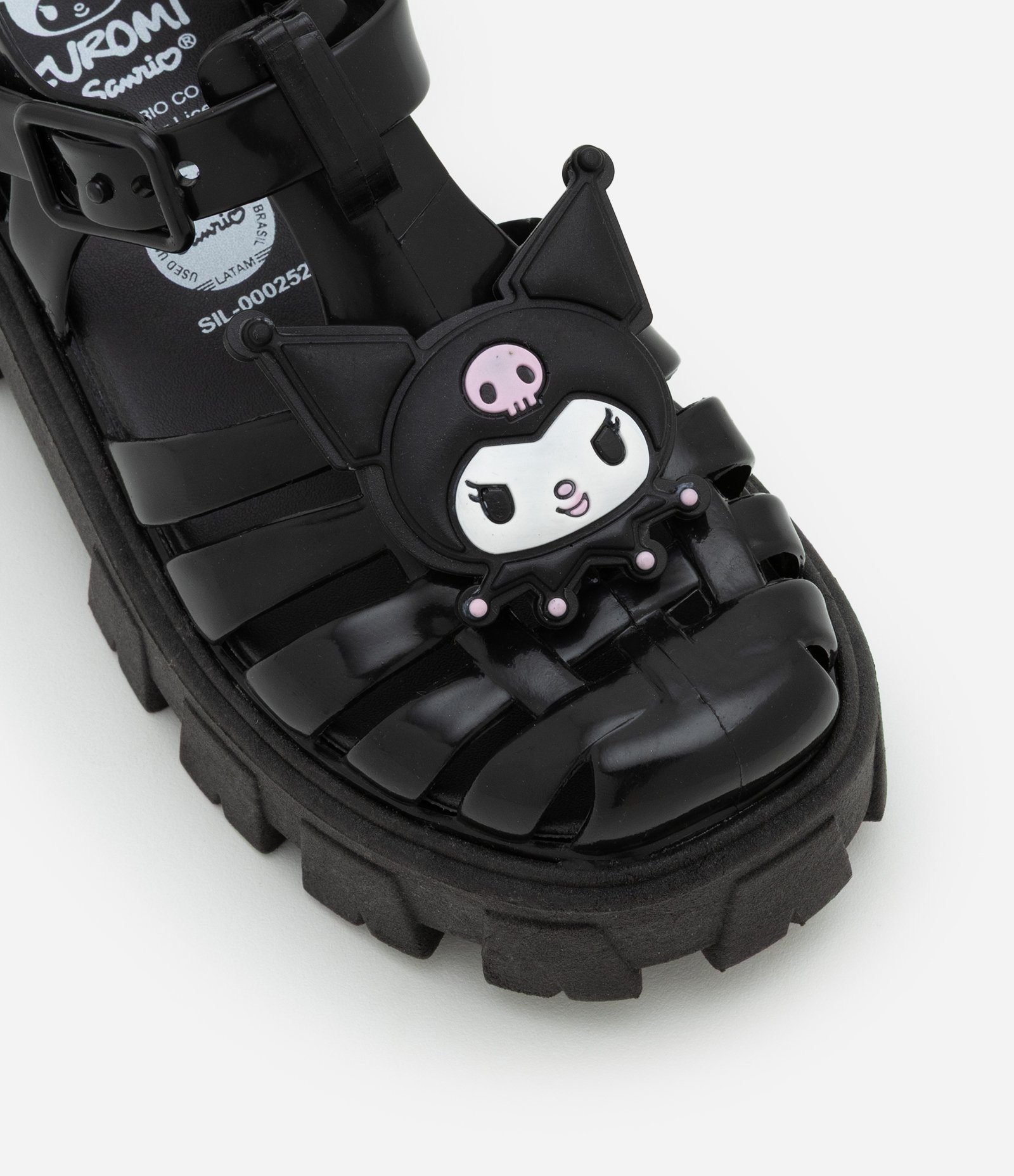 Sandália Infantil Tratorada com Patch da Kuromi - Tam 27 a 34 Preto 3