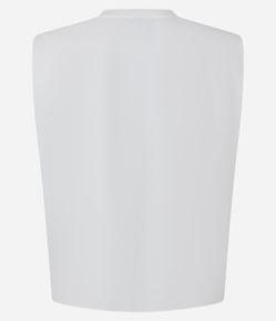 Blusa Muscle em Algodão com Bordados de Siri e Lagostas