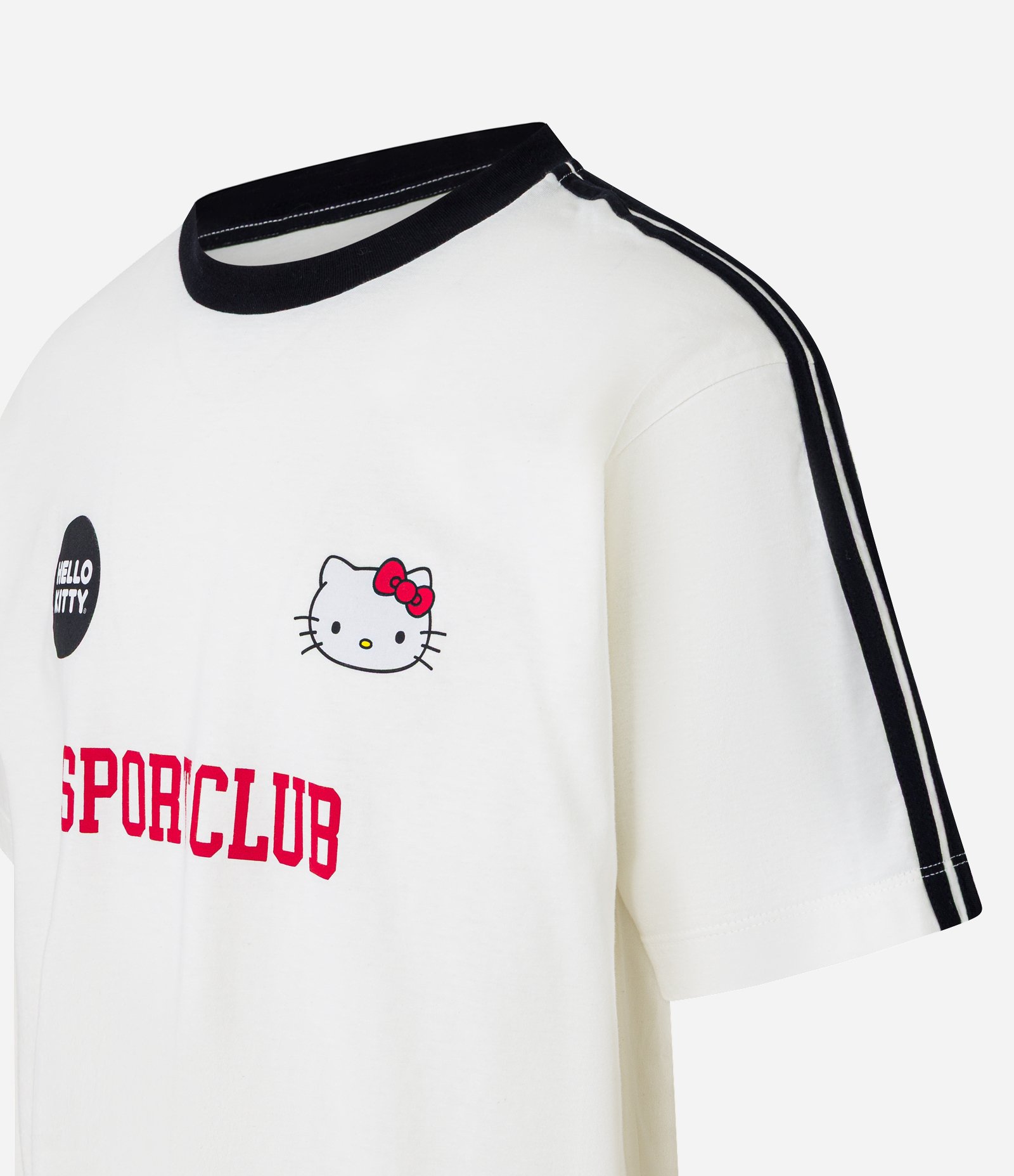 Camiseta Boxy em Algodão Hello Kitty Sport Club Off White 7