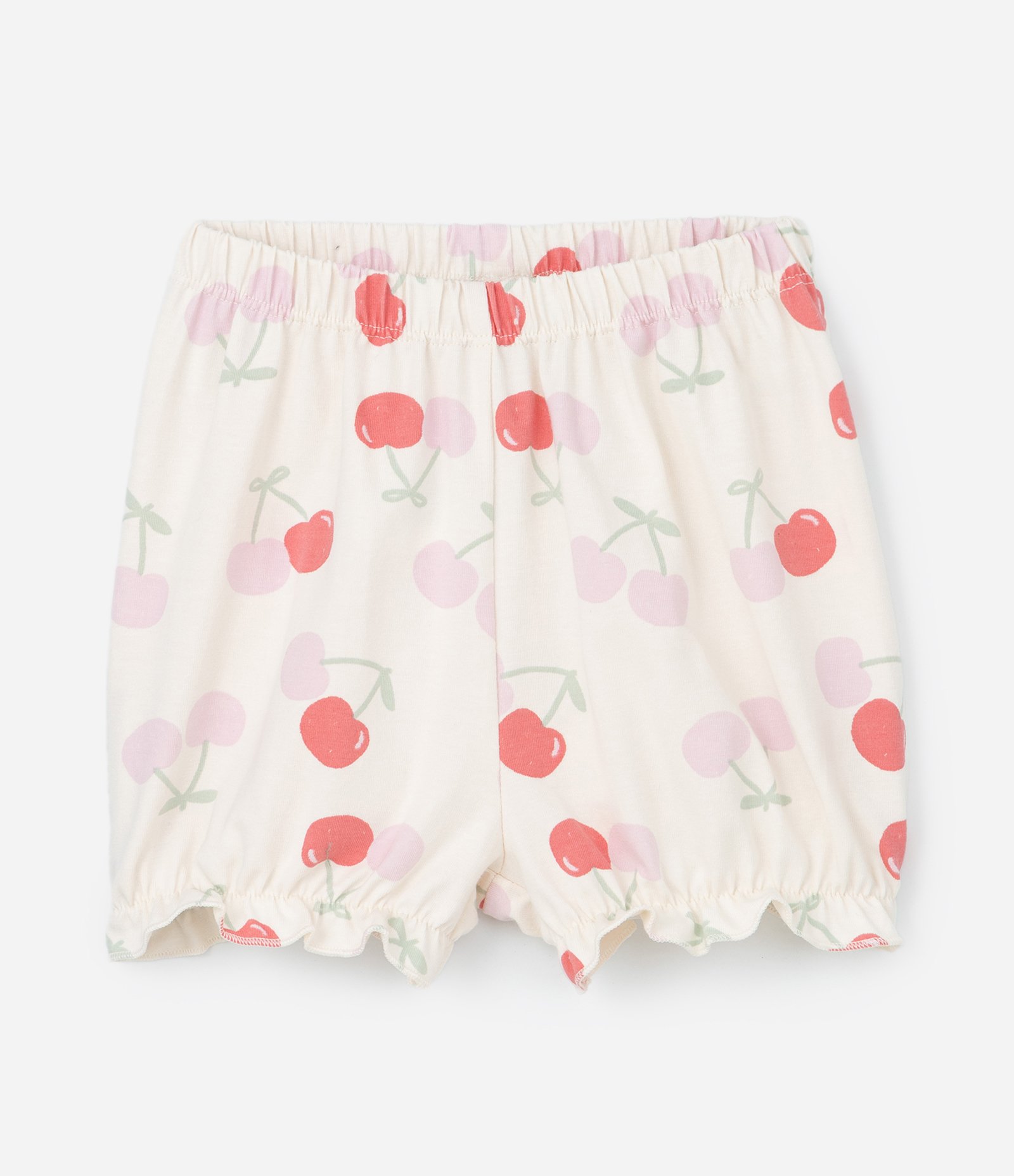 Conjunto Infantil com Estampa de Cereja - Tam 0 A 18 Meses Bege 6