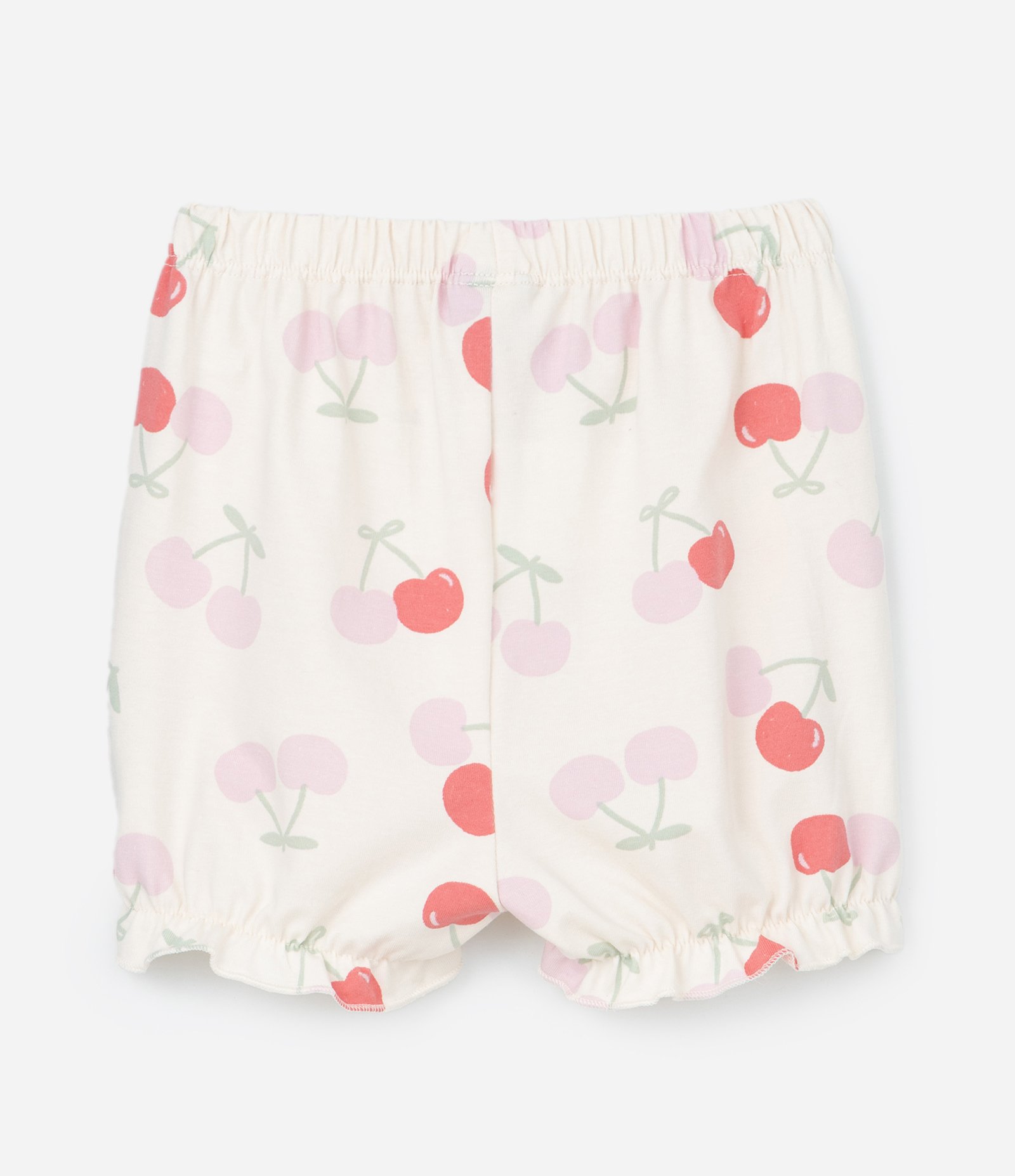 Conjunto Infantil com Estampa de Cereja - Tam 0 A 18 Meses Bege 7