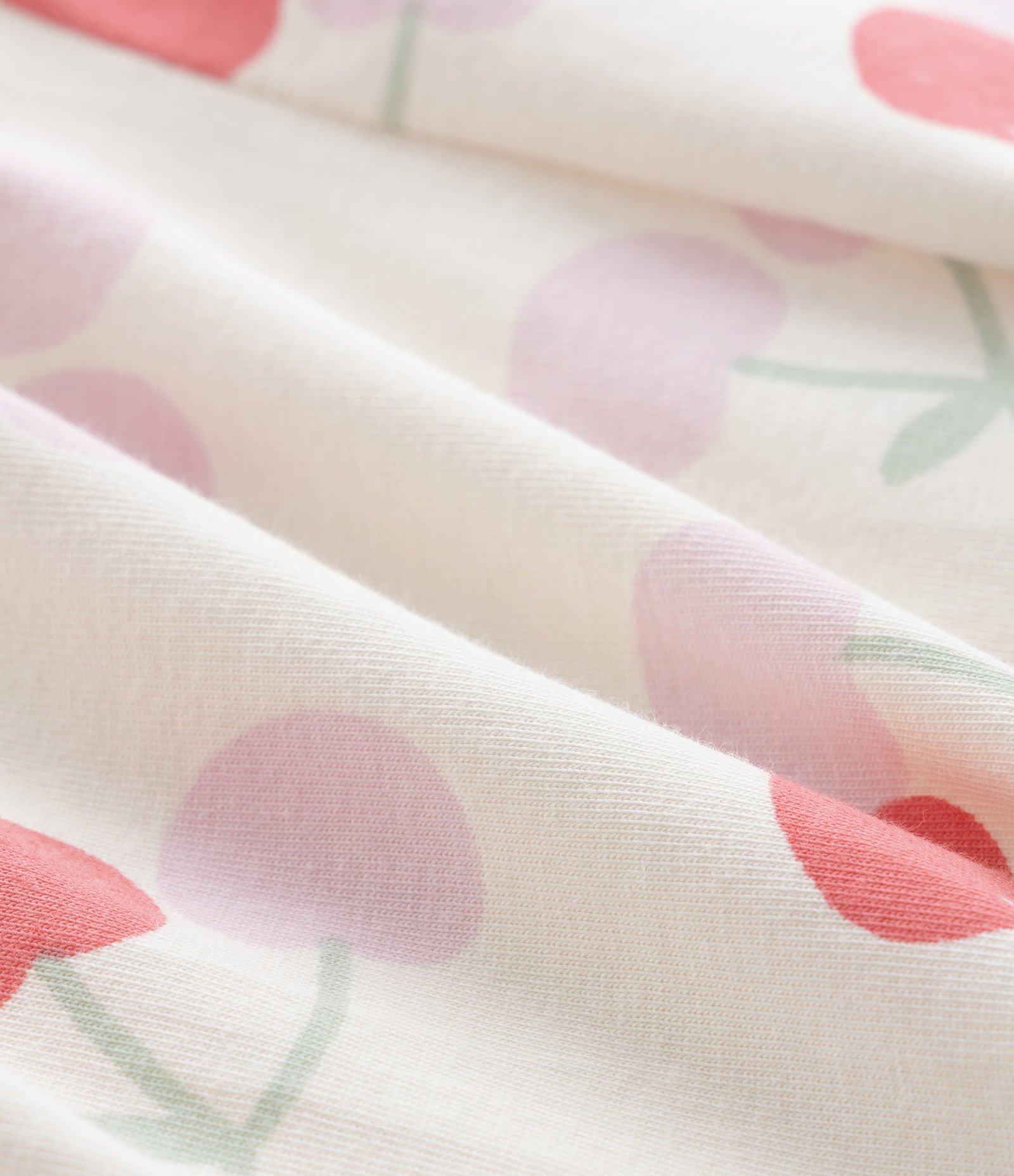 Conjunto Infantil com Estampa de Cereja - Tam 0 A 18 Meses Bege 9