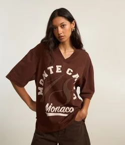 Camiseta em Algodão com Estampa Monte Carlo