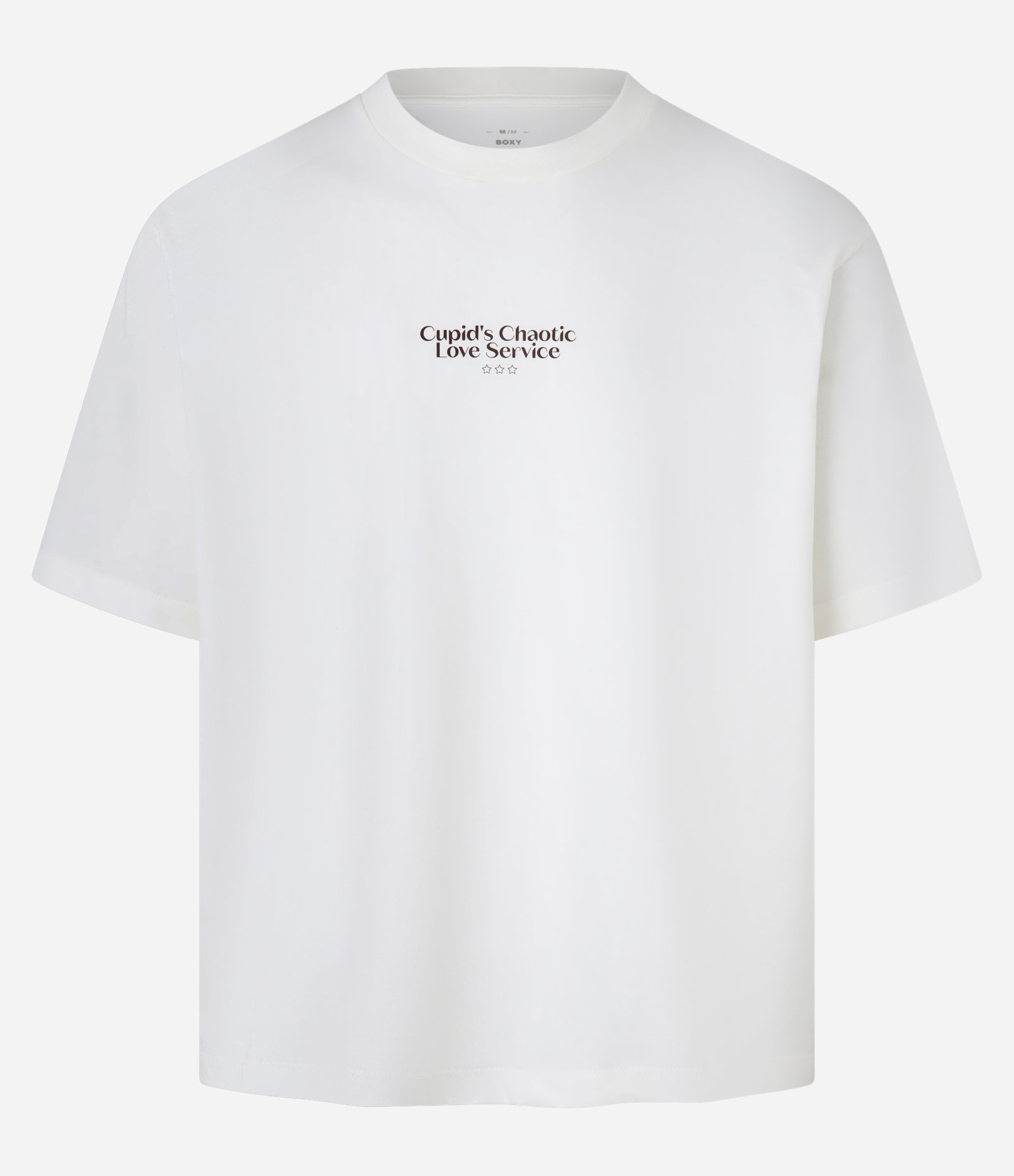 Camiseta Boxy em Algodão Estampa Lettering Cupido Off White 5