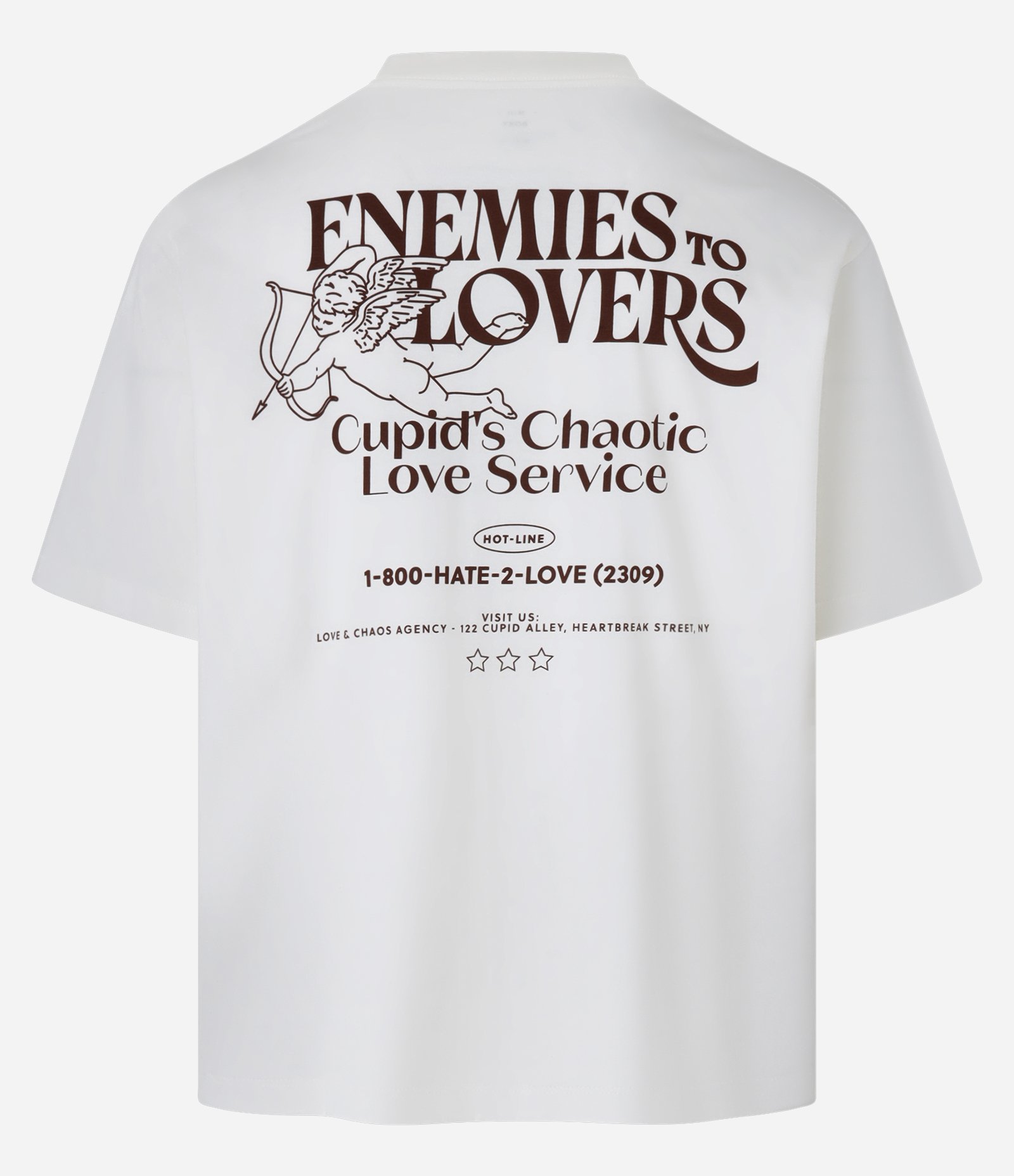 Camiseta Boxy em Algodão Estampa Lettering Cupido Off White 6