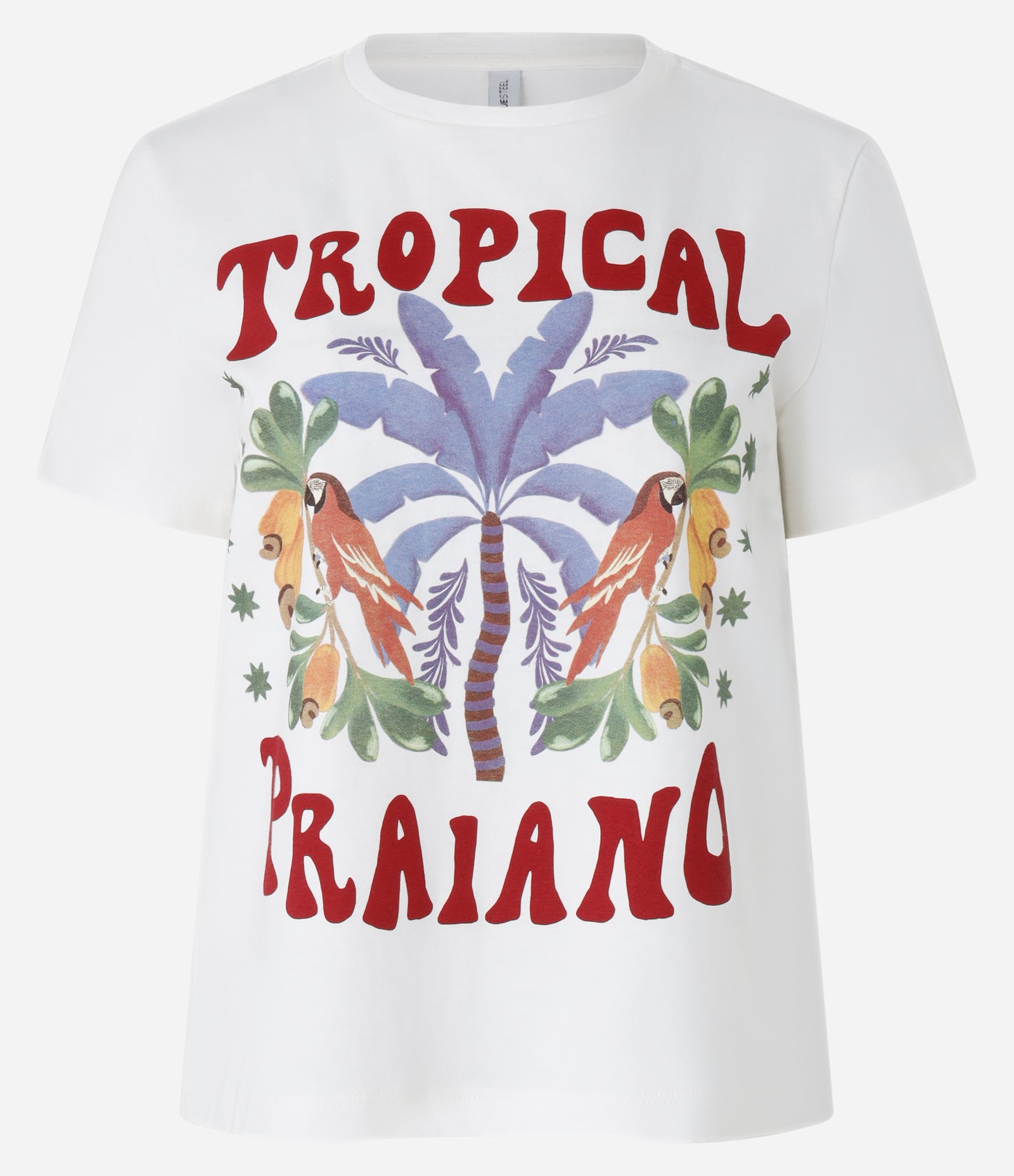 Blusa em Algodão com Estampa Tropical Praiano Branco 4