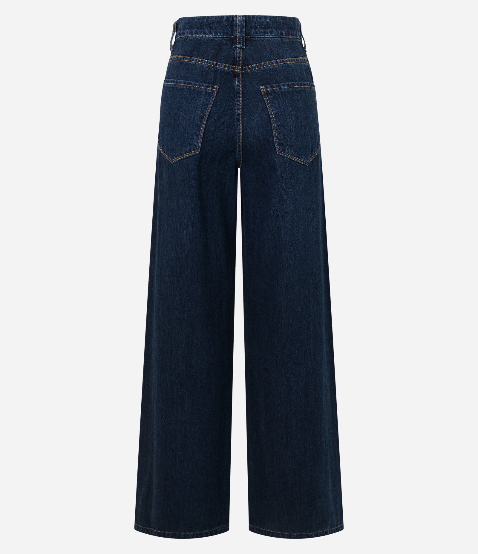 Calça Wide Leg em Jeans com Cós Alfaiatado Azul Escuro 7