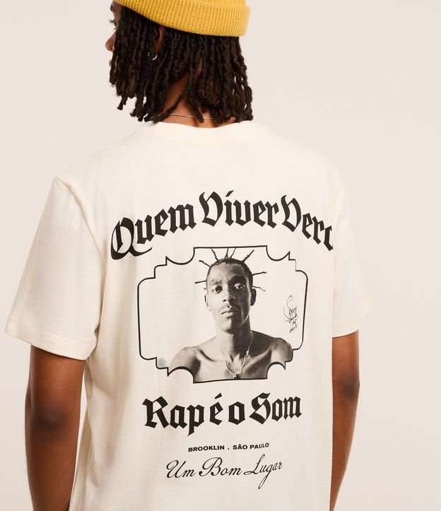 Camiseta Comfort em Algodão com Estampa Lettering Sabotage