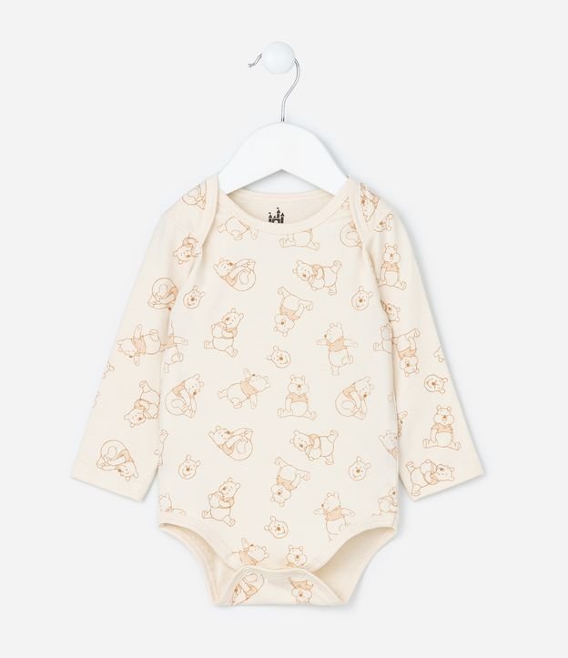 Body Infantil com Estampa Ursinho Pooh - Tam RN a 18 meses