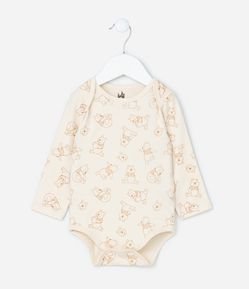 Body Infantil com Estampa Ursinho Pooh - Tam RN a 18 meses