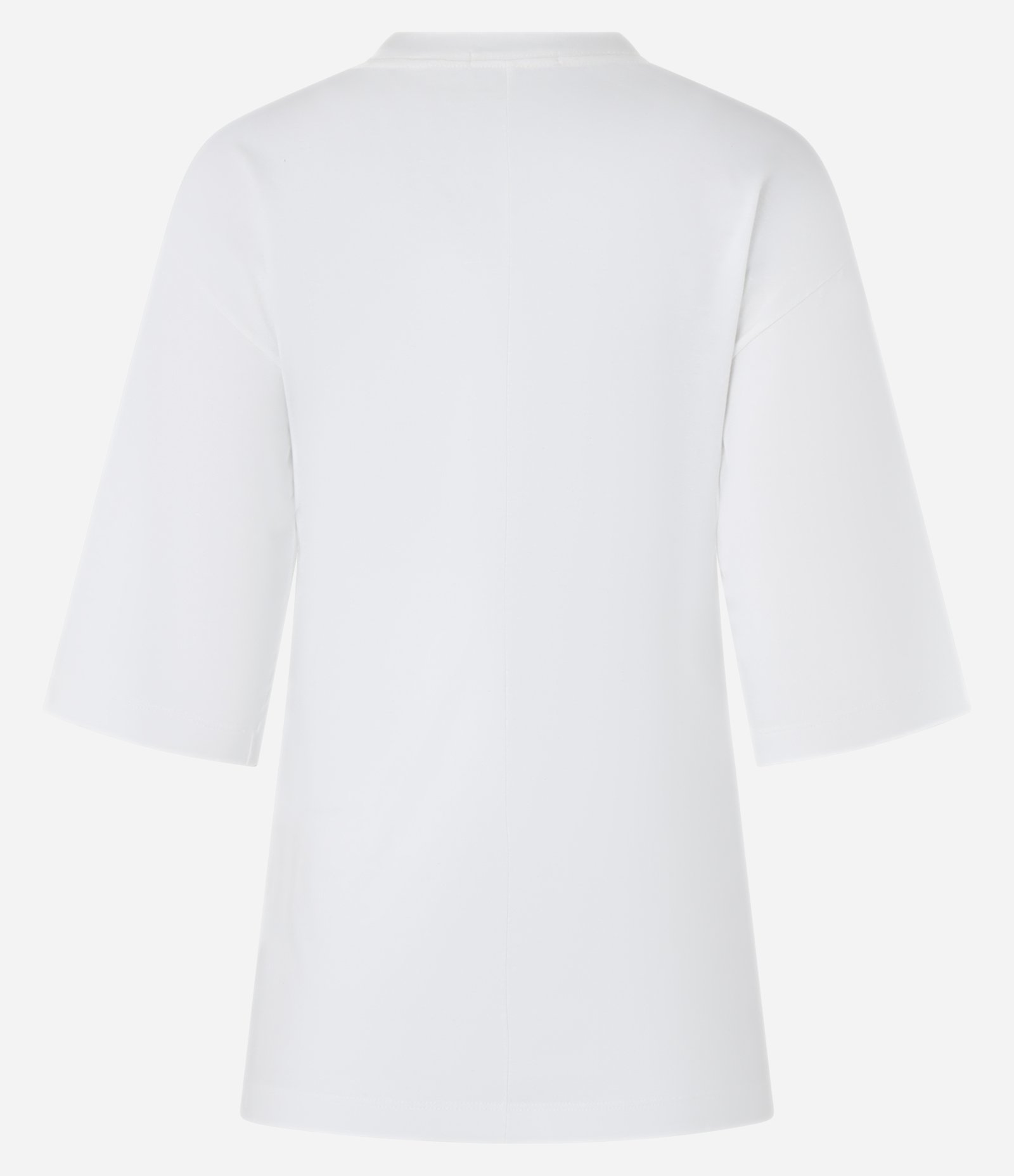 Camiseta Comfort em Algodão com Detalhe e Ajuste Frontal Branco 6