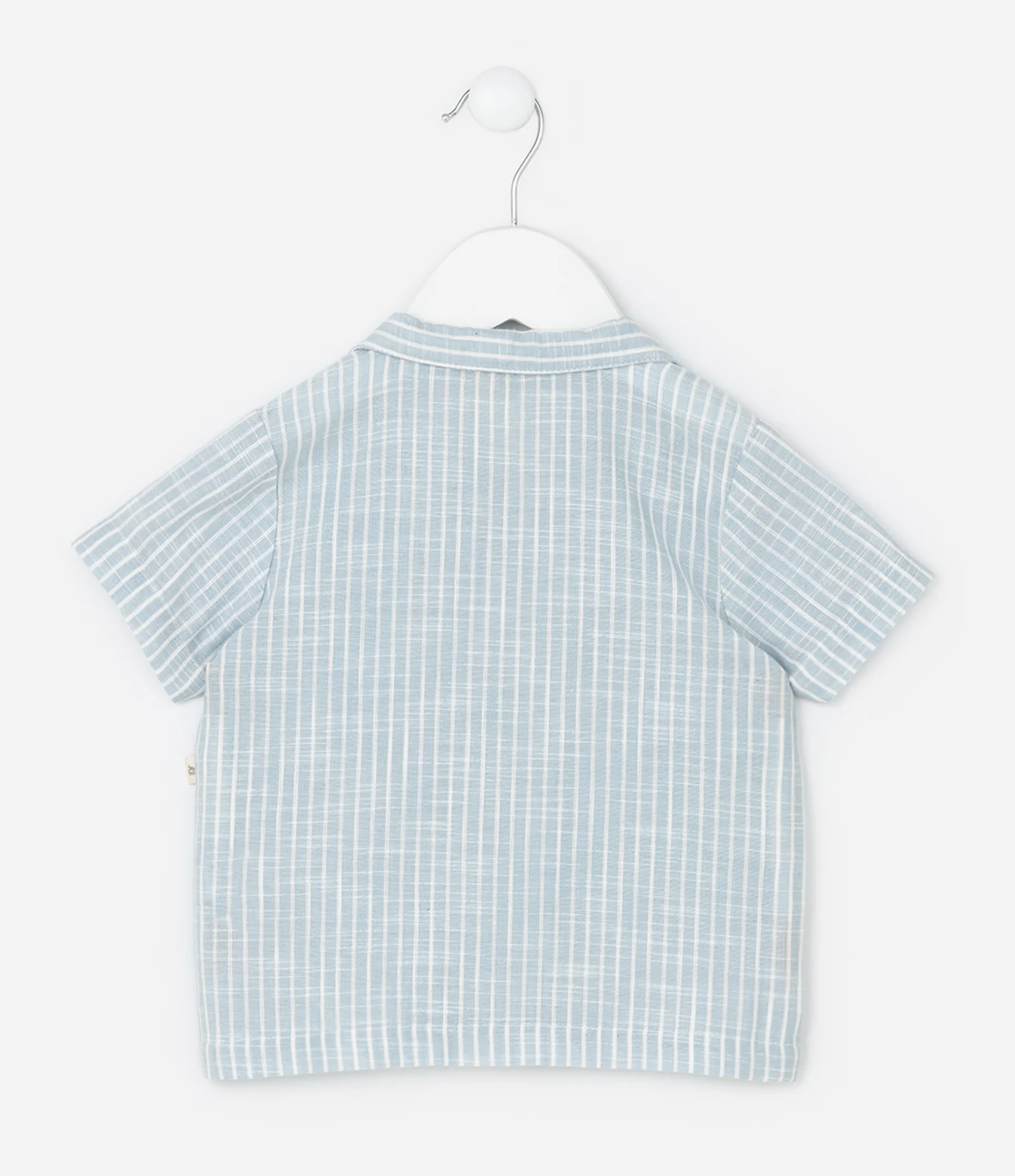Camisa Infantil com Estampa de Listras - Tam 0 a 18 Meses Azul 2