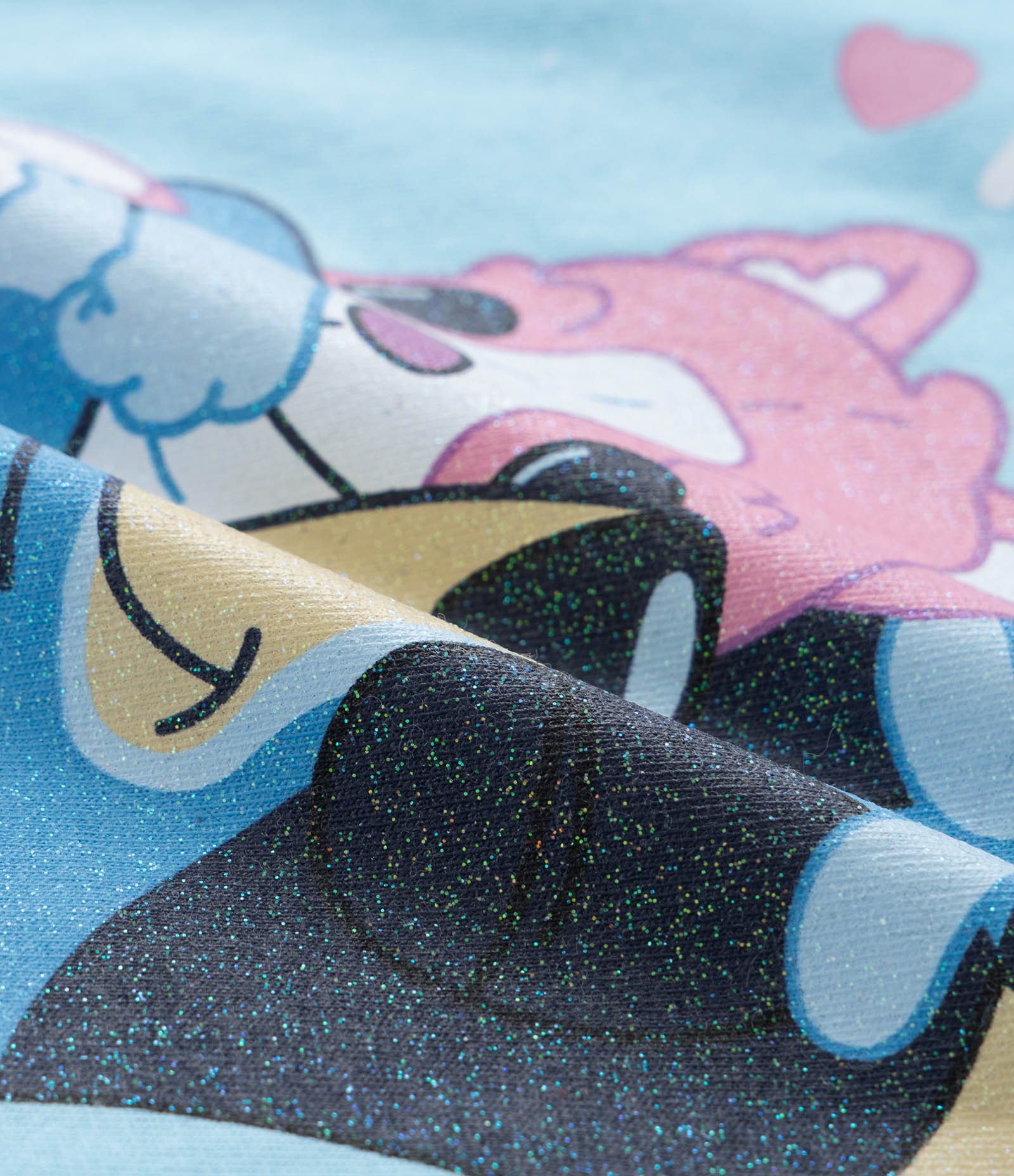 Camiseta Infantil com Estampa Bluey com Brilhos - Tam 5 a 14 Anos Azul 4