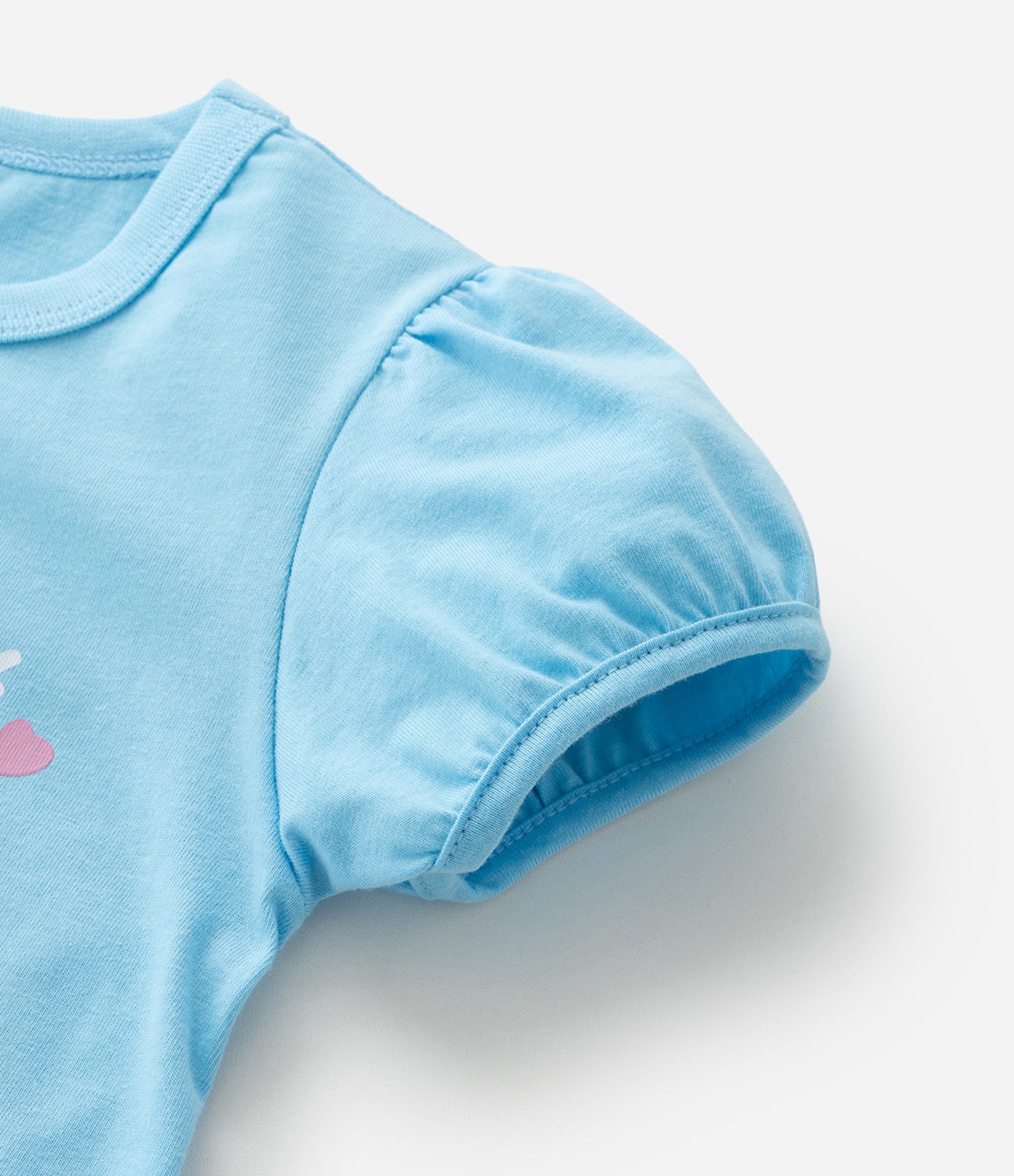 Camiseta Infantil com Estampa Bluey com Brilhos - Tam 5 a 14 Anos Azul 5