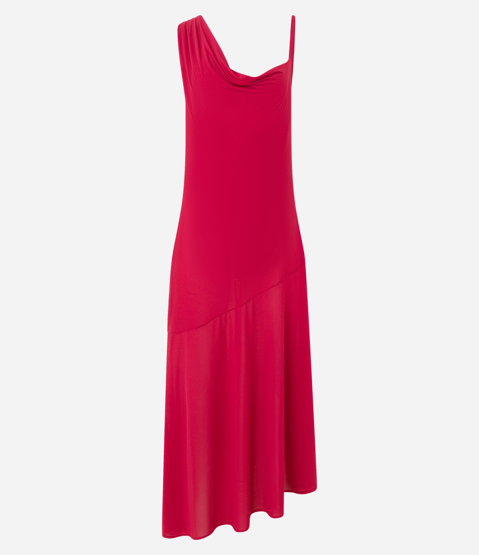Vestido New Midi com Alça Diferenciada e Decote Degagê Vermelho 6