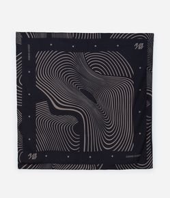 Lenço Quadrado em Tricoline com Estampa Abstrata "Running Outdoor"