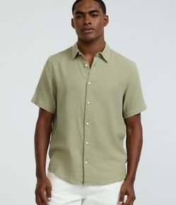 Camisa Comfort em Algodão com Textura