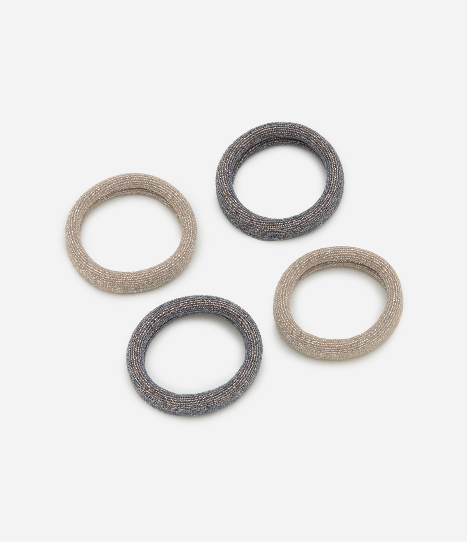 Kit 04 Elásticos de Cabelo com Revestimento Brilhante Multicores 1