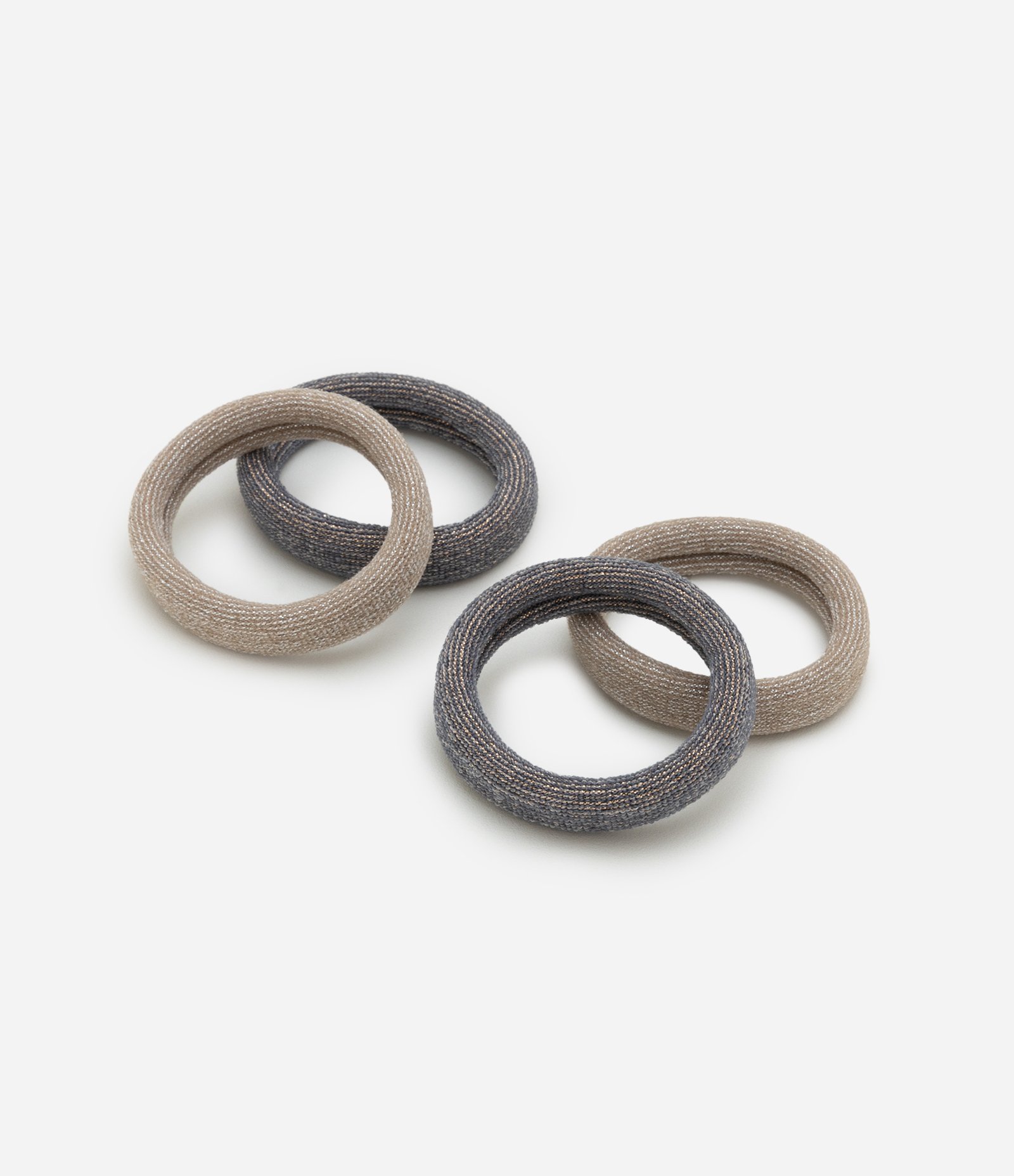 Kit 04 Elásticos de Cabelo com Revestimento Brilhante Multicores 2