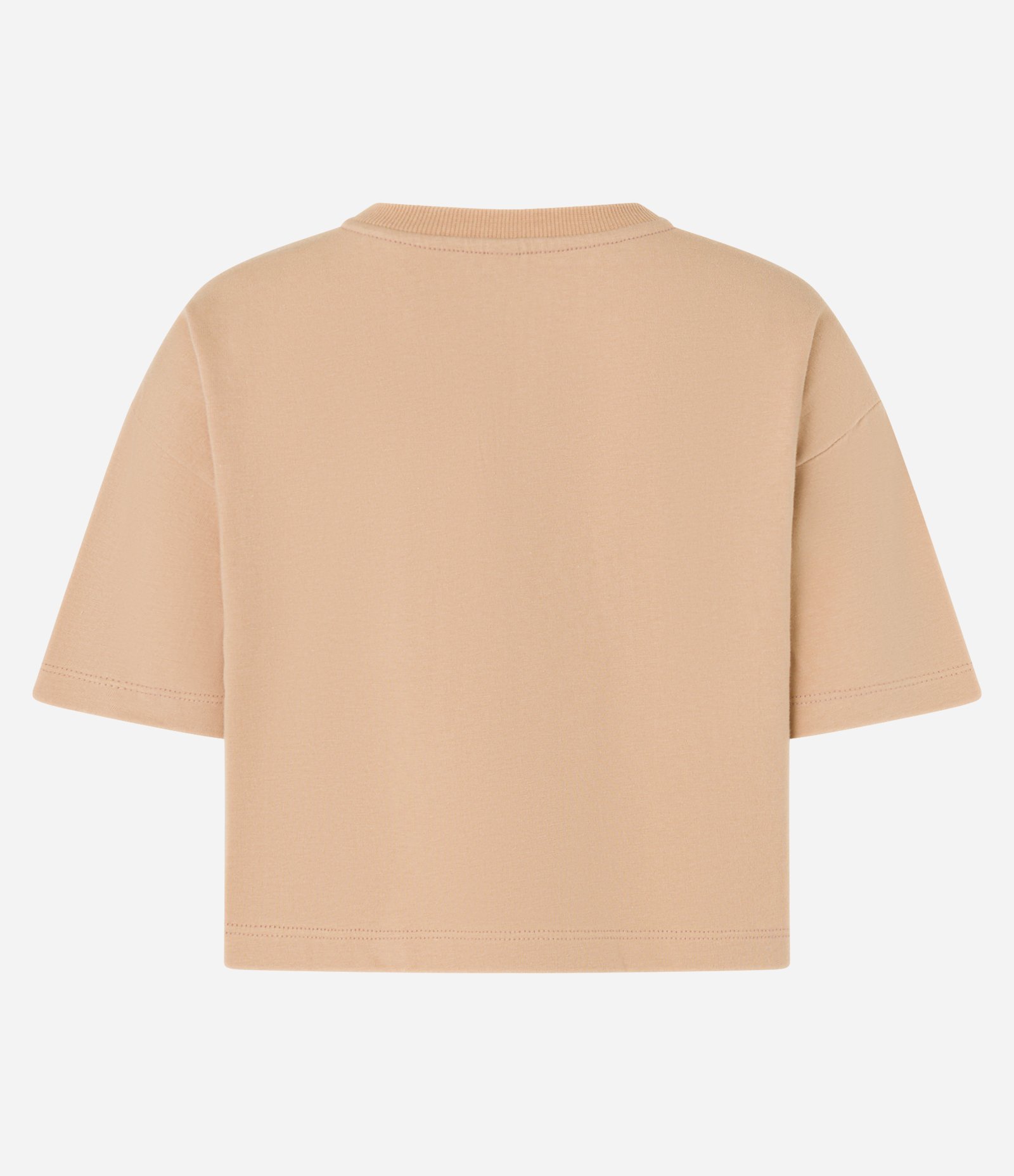 Camiseta Curta em Algodão com Bolsinho e Mangas Largas Laranja 2
