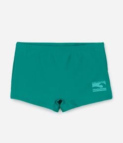 Sunga Boxer Infantil em Microfibra com Estampa Lateral de Ondinha - Tam 5 a 14 Anos