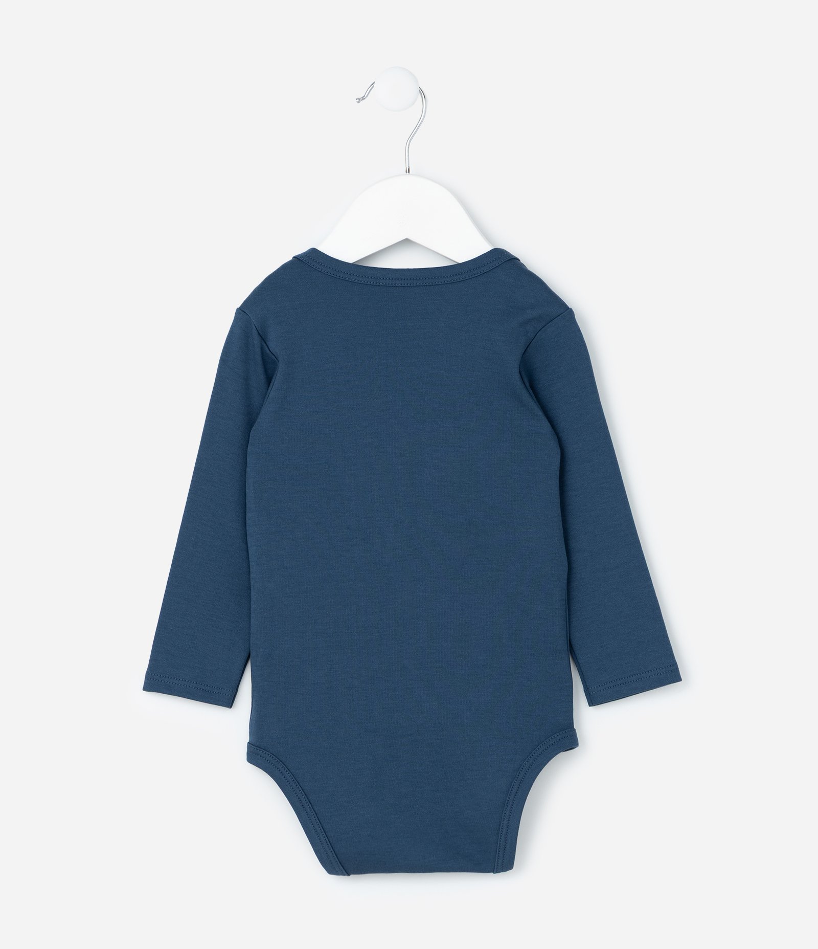 Body Básico Infantil em Algodão Peruano - Tam RN a 18 meses Azul 3