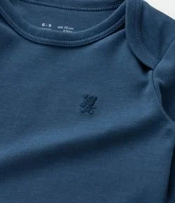 Body Básico Infantil em Algodão Peruano - Tam RN a 18 meses