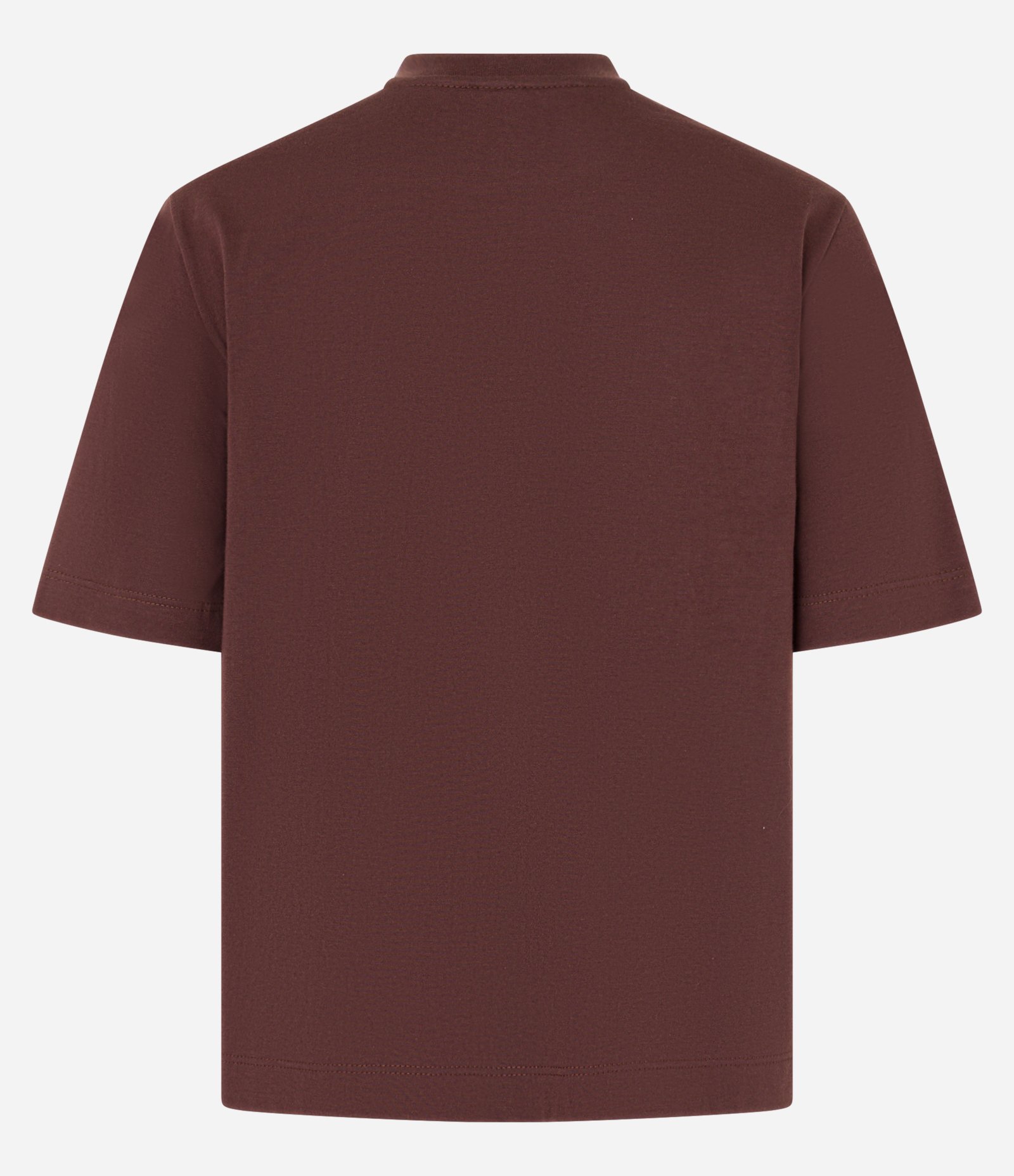 Camiseta em Algodão com Bolso de Efeito Crochê Marrom 7