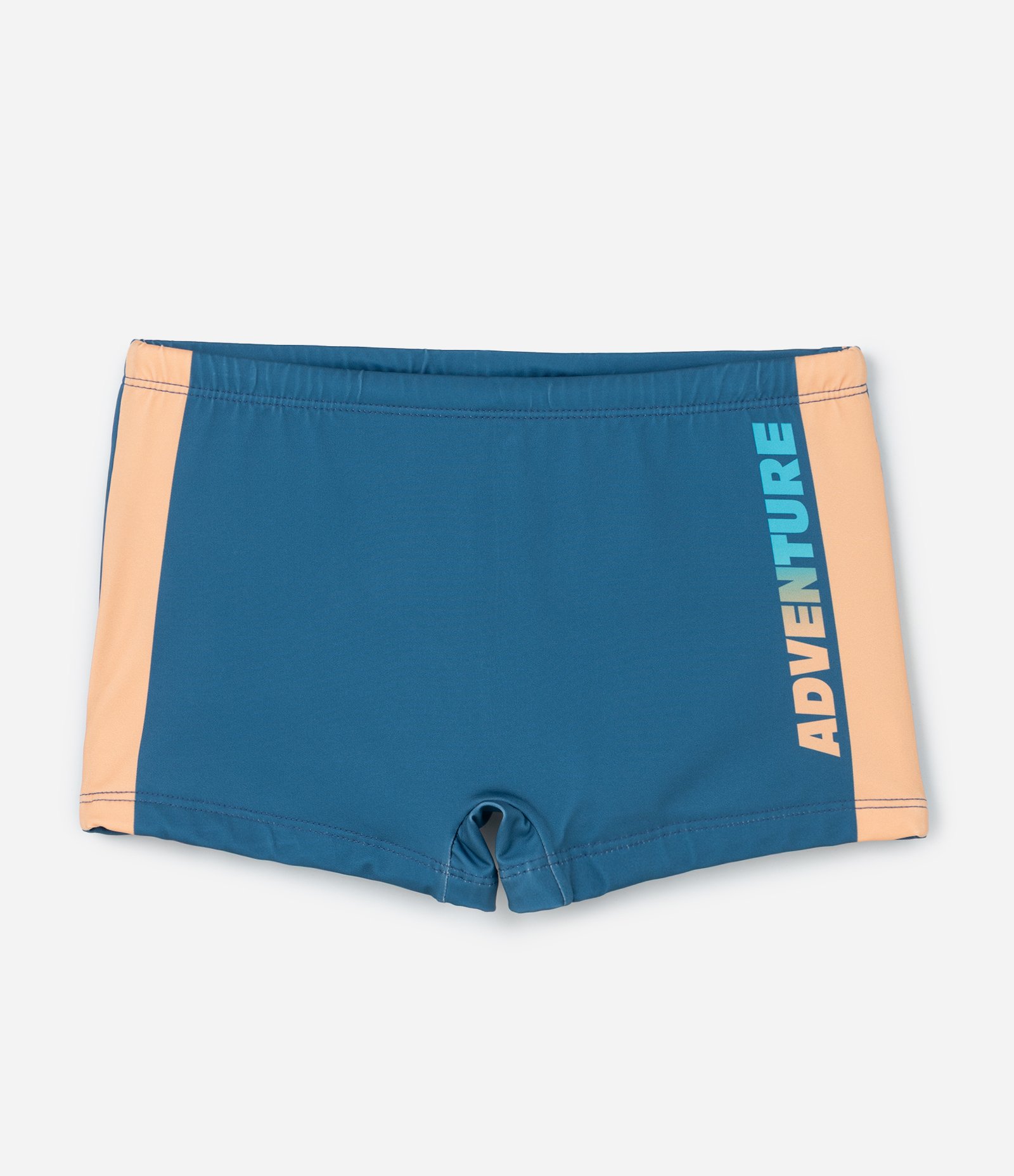 Sunga Boxer Infantil com Recorte Lateral - Tam 5 a 14 Anos Azul 1