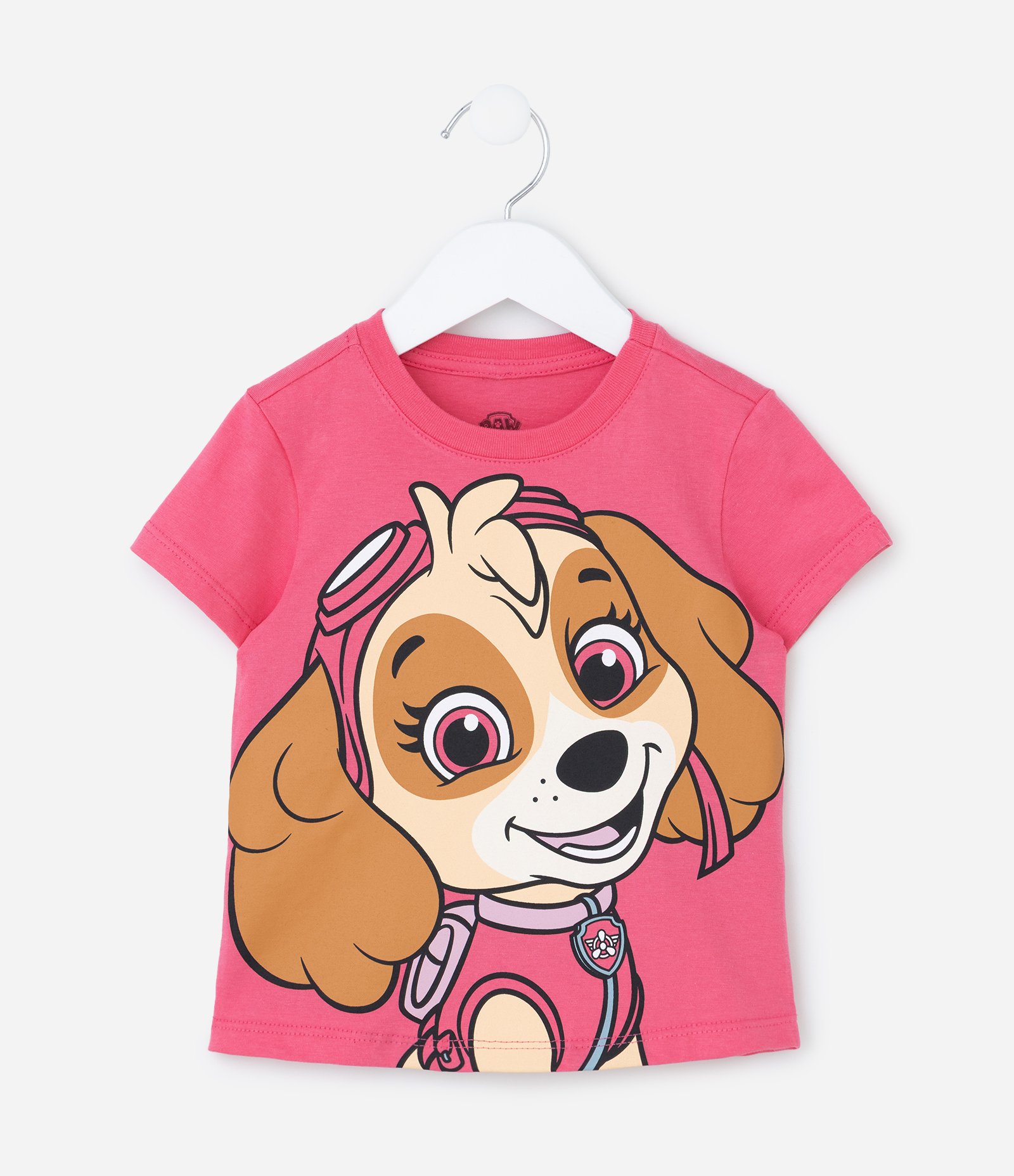 Camiseta Infantil com Estampa e Máscara Skye - Tam 1 a 6 Anos Rosa 3